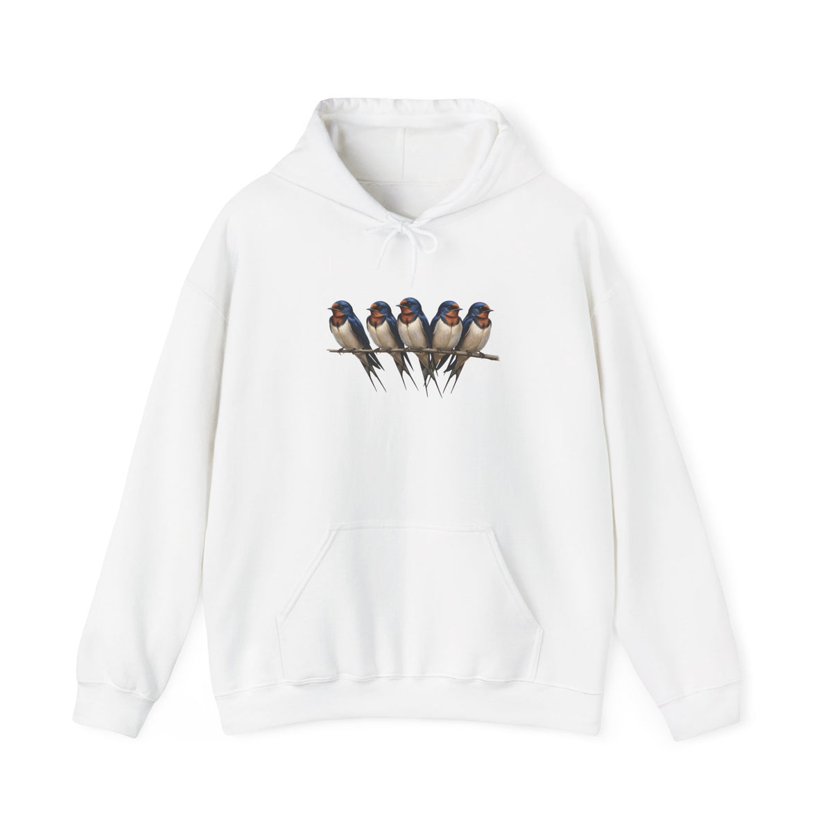Barn Swallows on a Branch Hoodie Bird Lover & Bird Watcher | Unisex Sweater | Gift for Bird Lovers
