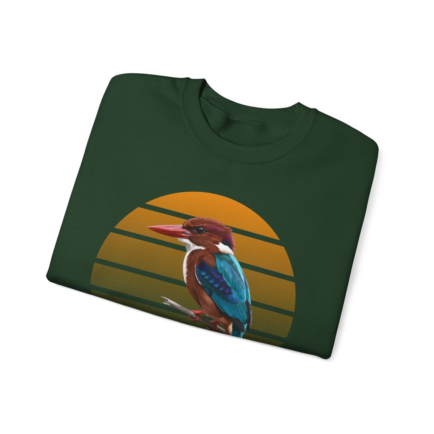 White-Throated Kingfisher Sweatshirt | Bird Watcher Crewneck | Unisex Songbird Gift for Bird Lovers