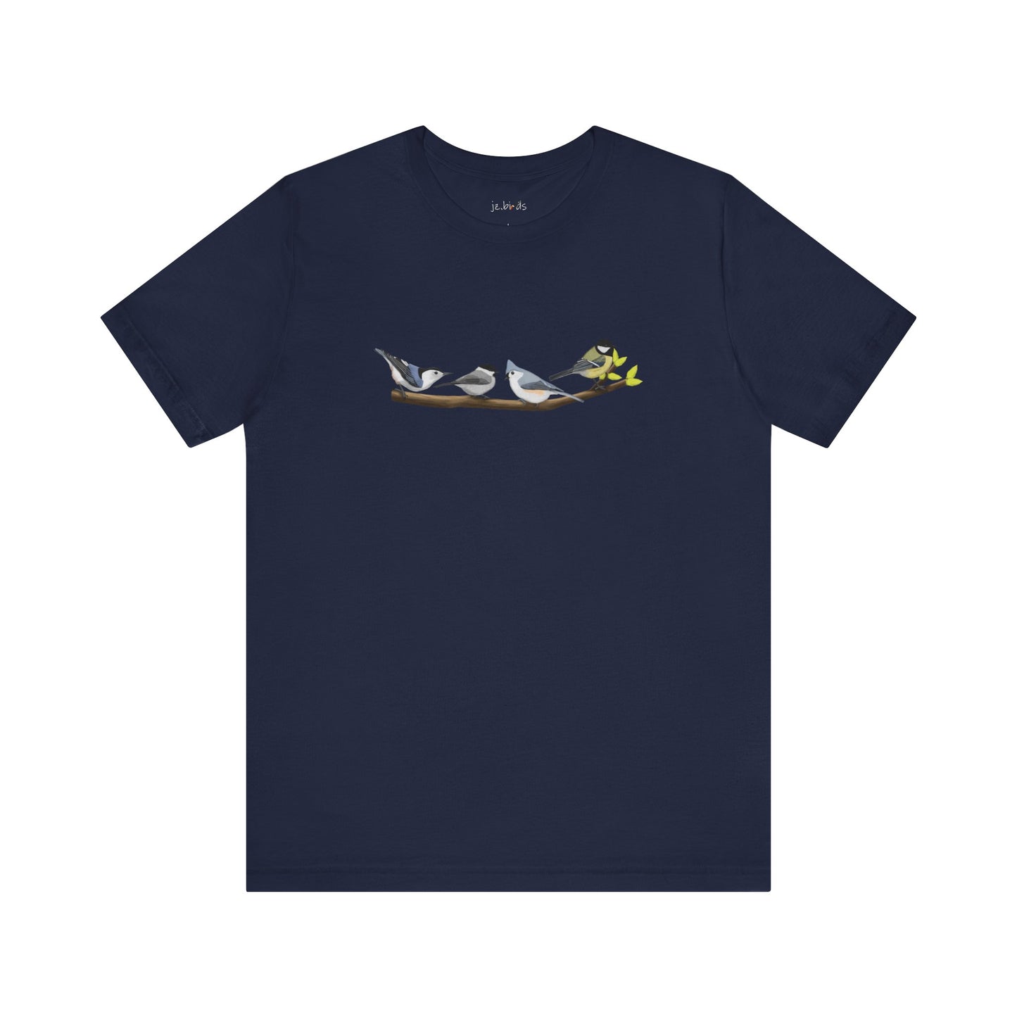Birds on a Branch T-Shirt Nuthatch Tufted Titmouse Chickadee Bird Watcher Bird Lover
