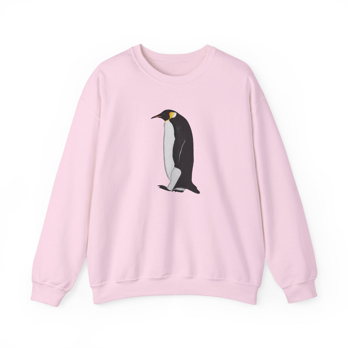 Emperor Penguin Bird Watcher Biologist Crewneck Sweatshirt in Black
