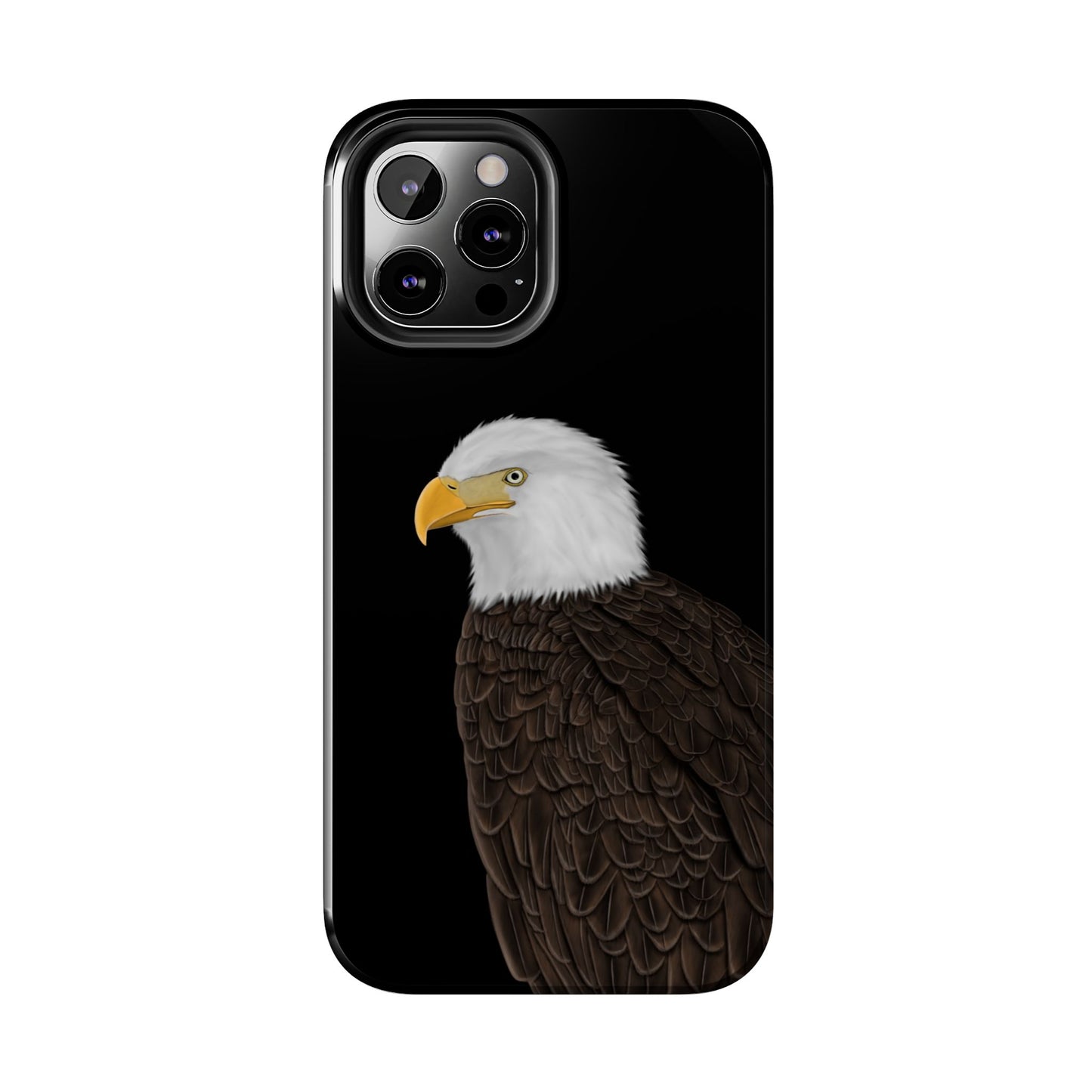 Bald Eagle Bird Art Tough Phone Case Black