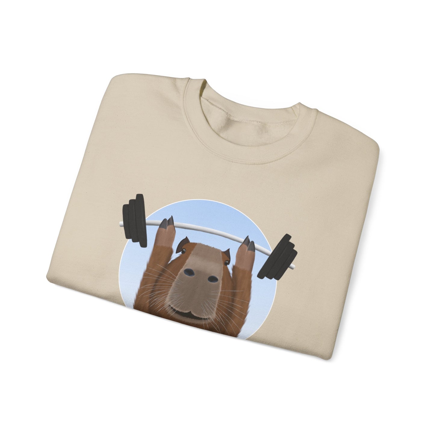 Capybara Weight Lifting Gym Workout Sweatshirt