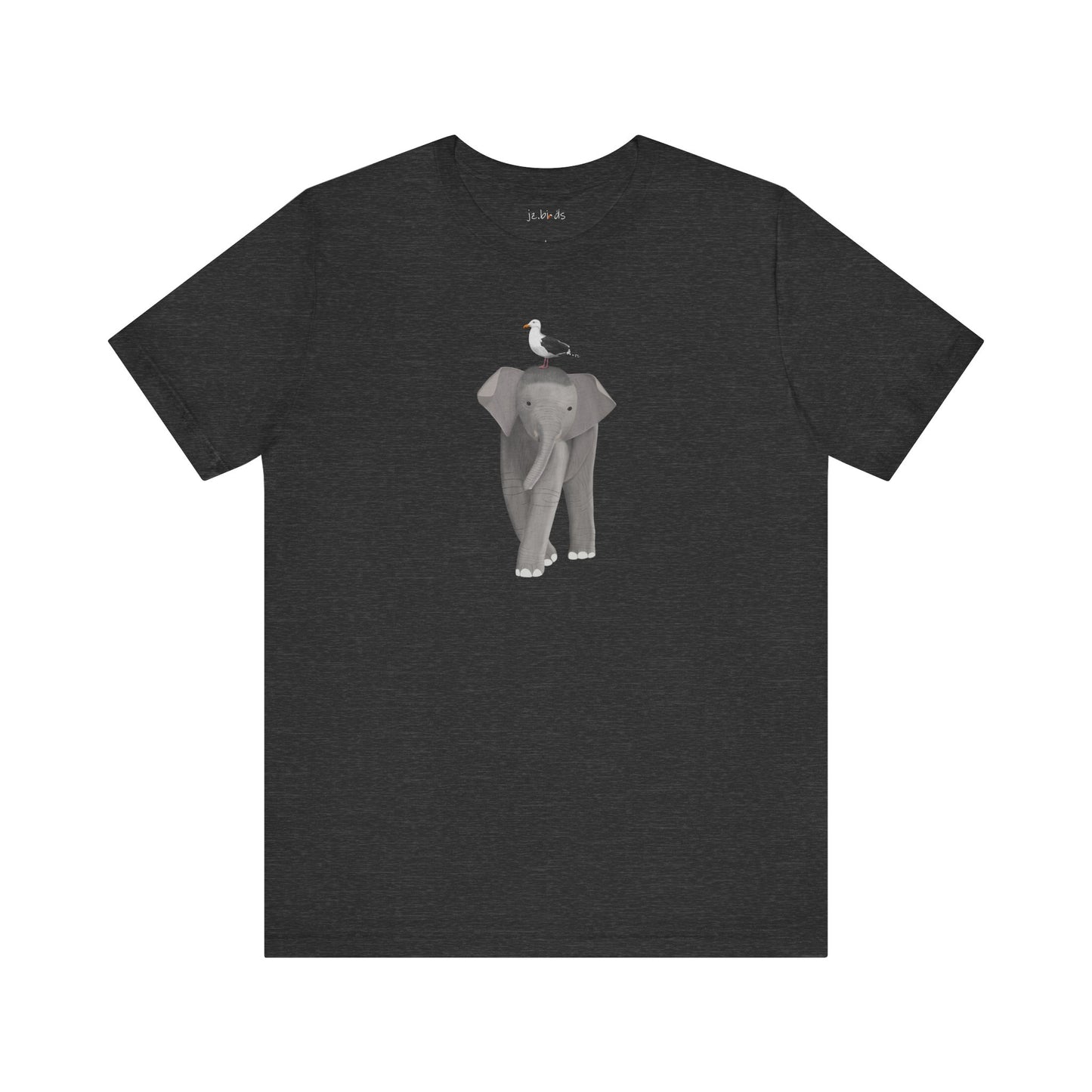 Elephant with Seagull Bird Birding & Birdwatching T-Shirt