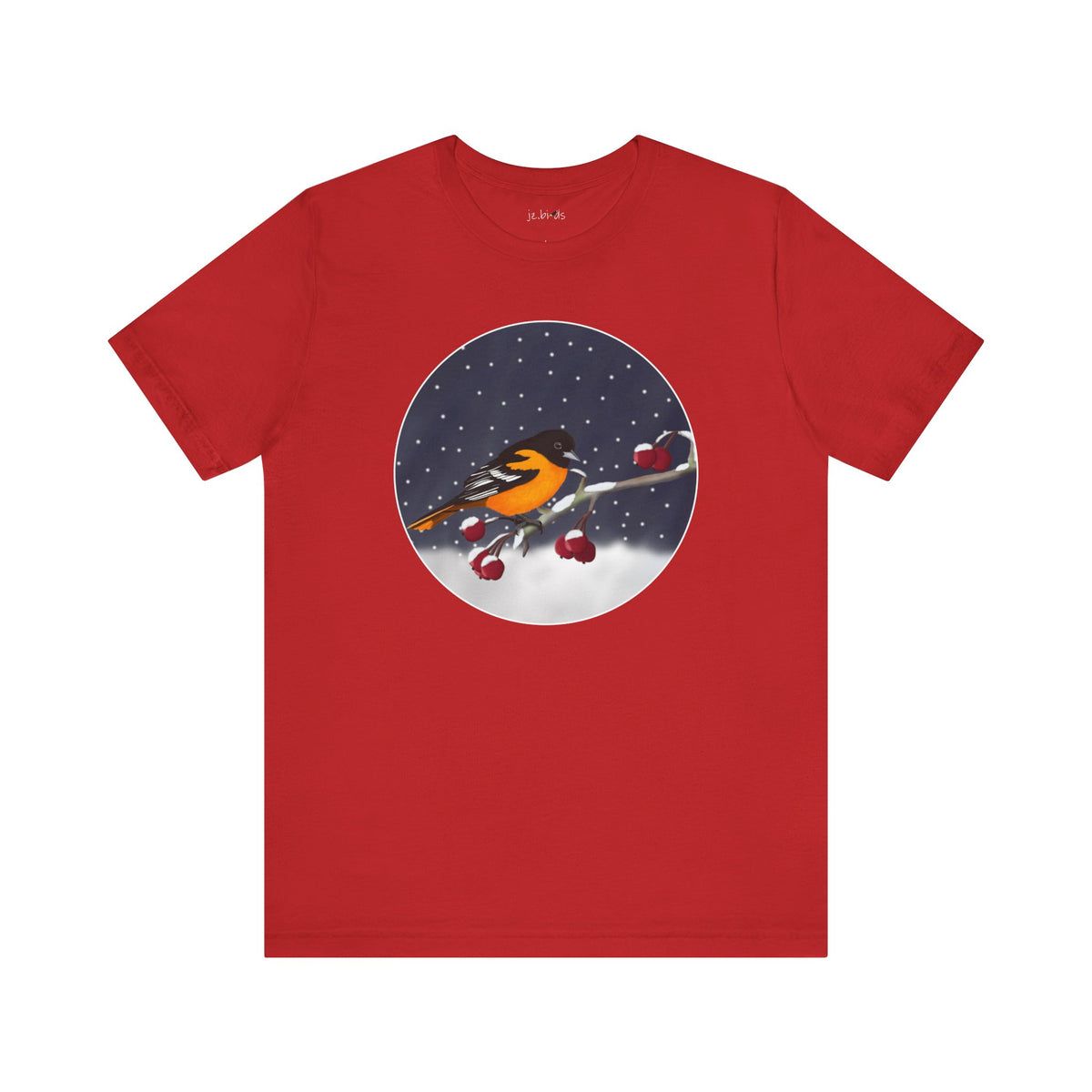 Baltimore Oriole T-Shirt – bird and christmas style