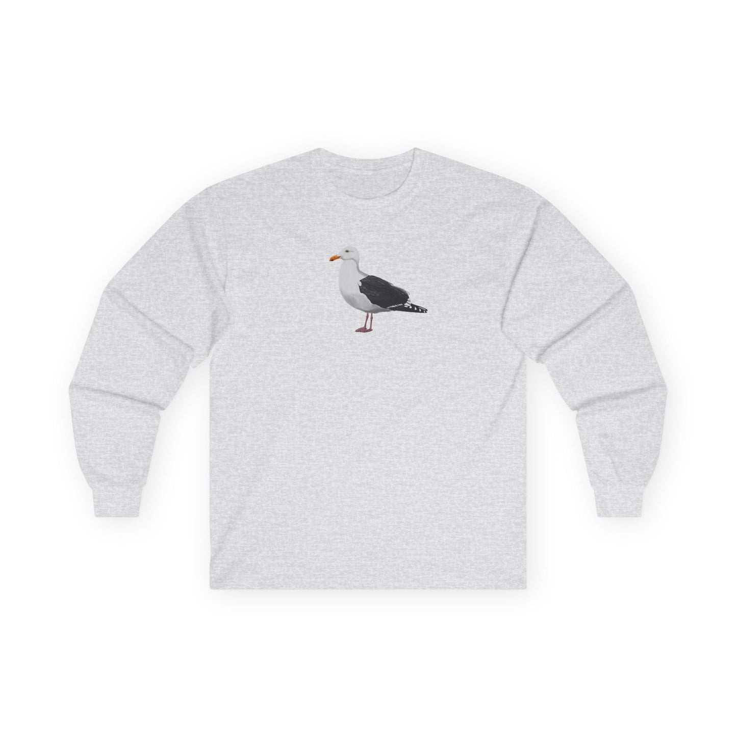 Seagull Birding & Birdwatching Bird Cotton Long Sleeve T-Shirt