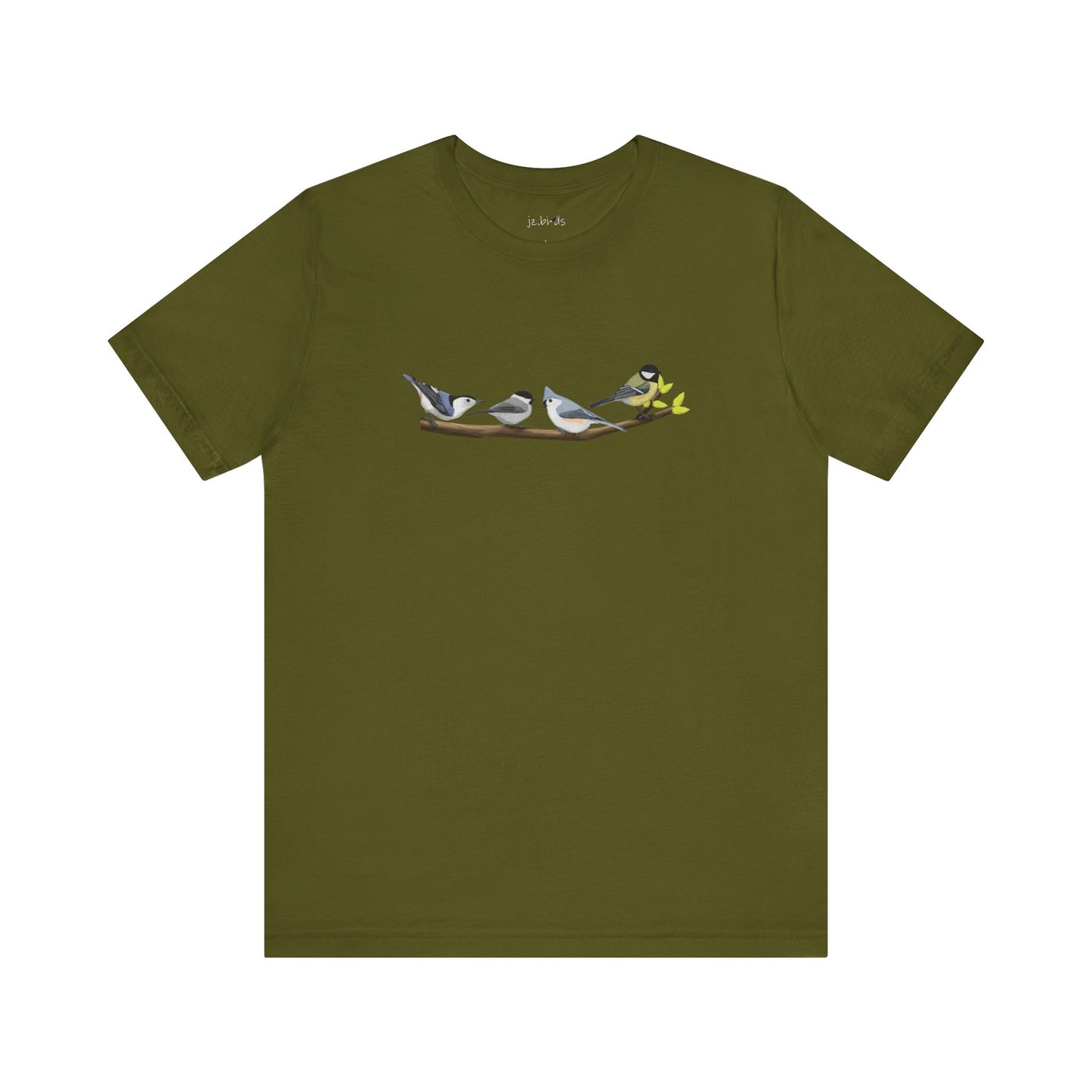 Birds on a Branch T-Shirt Nuthatch Tufted Titmouse Chickadee Bird Watcher Bird Lover