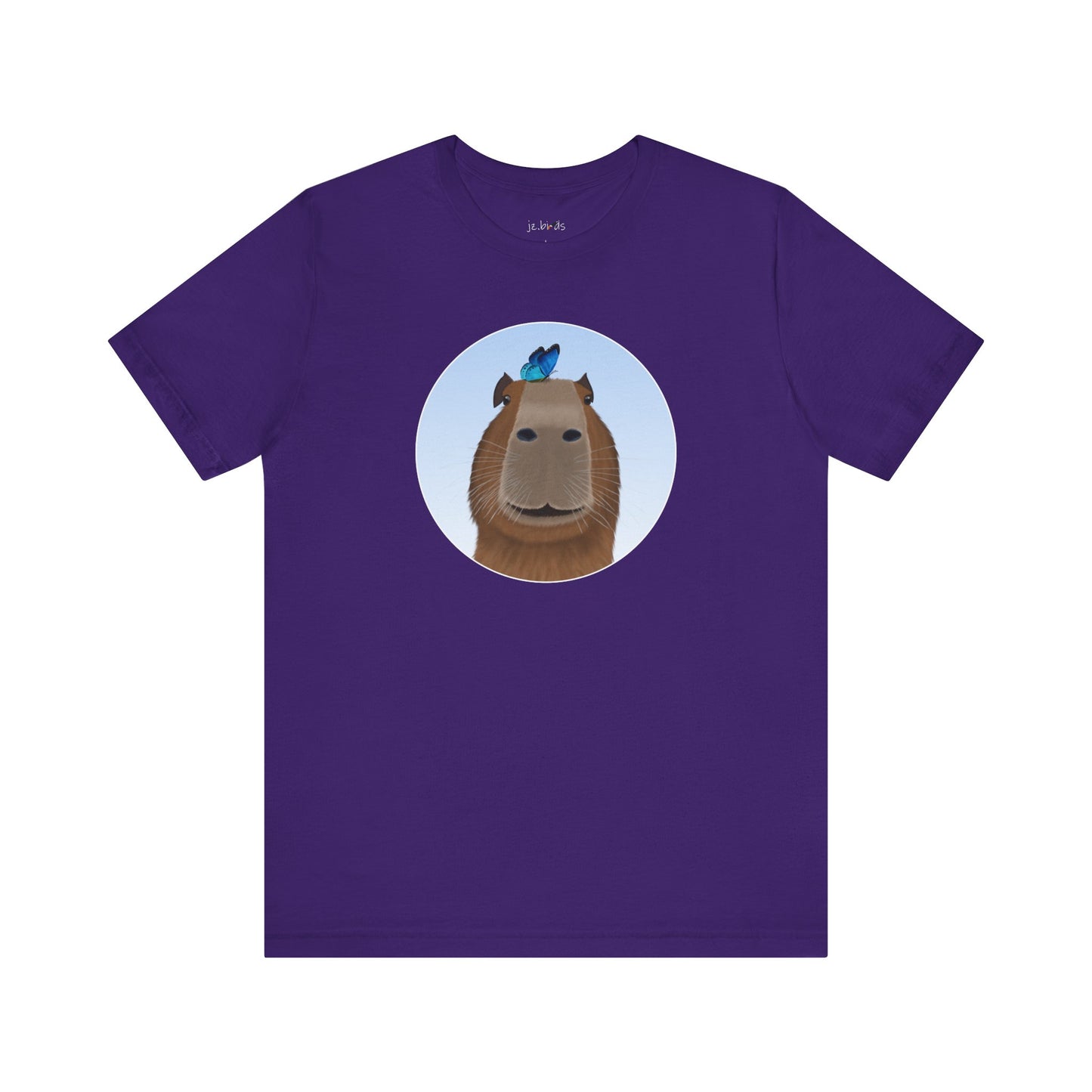 Capybara with Butterfly Friend on Head Funny T-Shirt