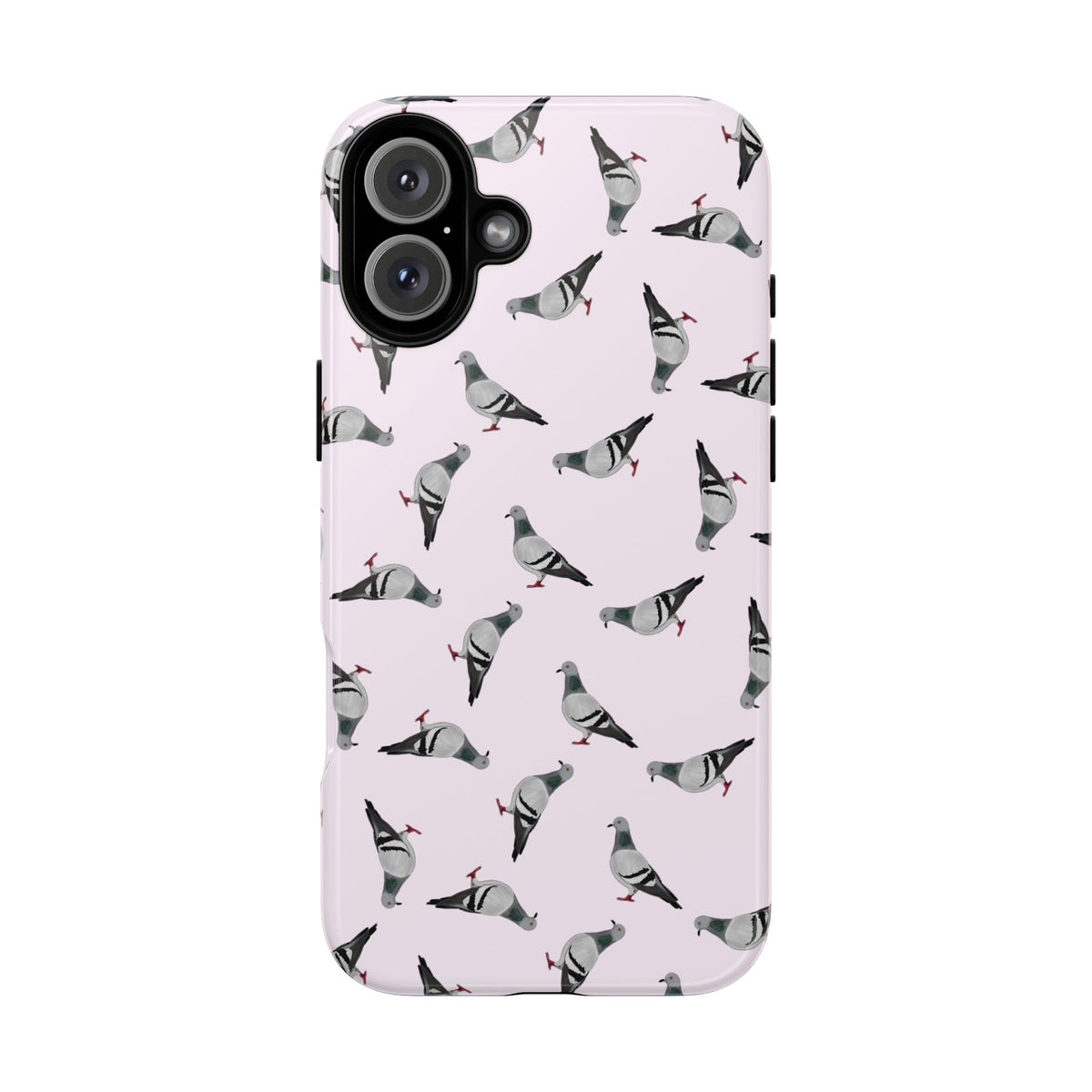 Coque de téléphone portable rose avec motif de colombe | Motif d'oiseau pour iPhone et Google Pixel