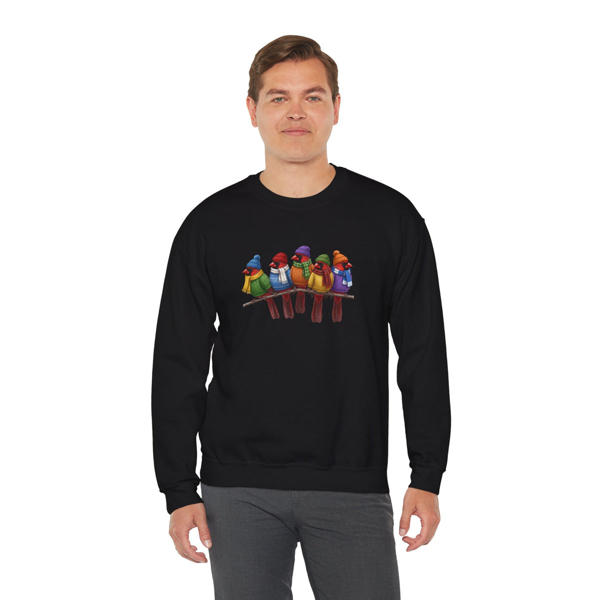 Cardinal Sweatshirt | Bird Watcher Crewneck | Unisex Songbirds Wearing Knit Gift for Bird Lovers