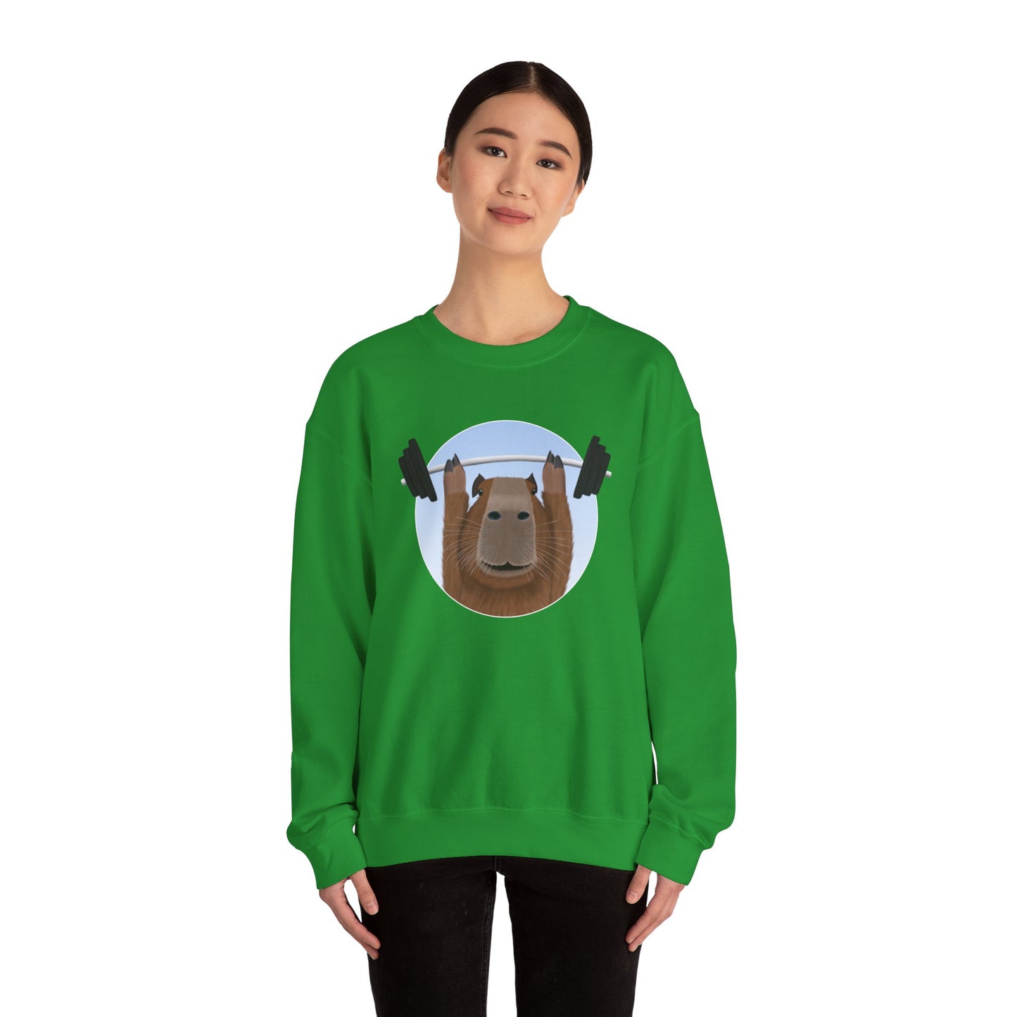Capybara Weight Lifting Gym Workout Sweatshirt