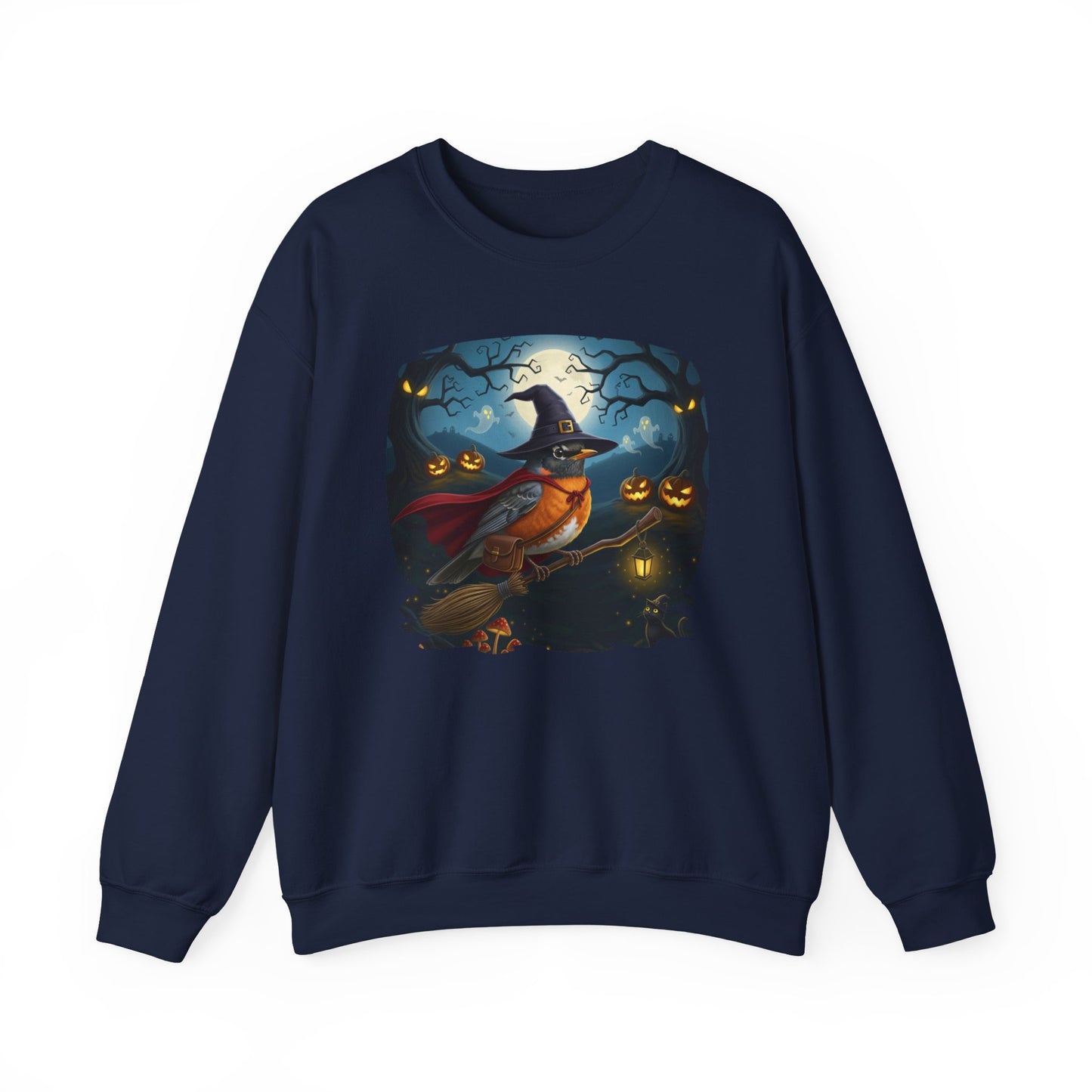 American Robin Halloween Bird Sweatshirt - Spooky Halloween Costume for Bird Lovers