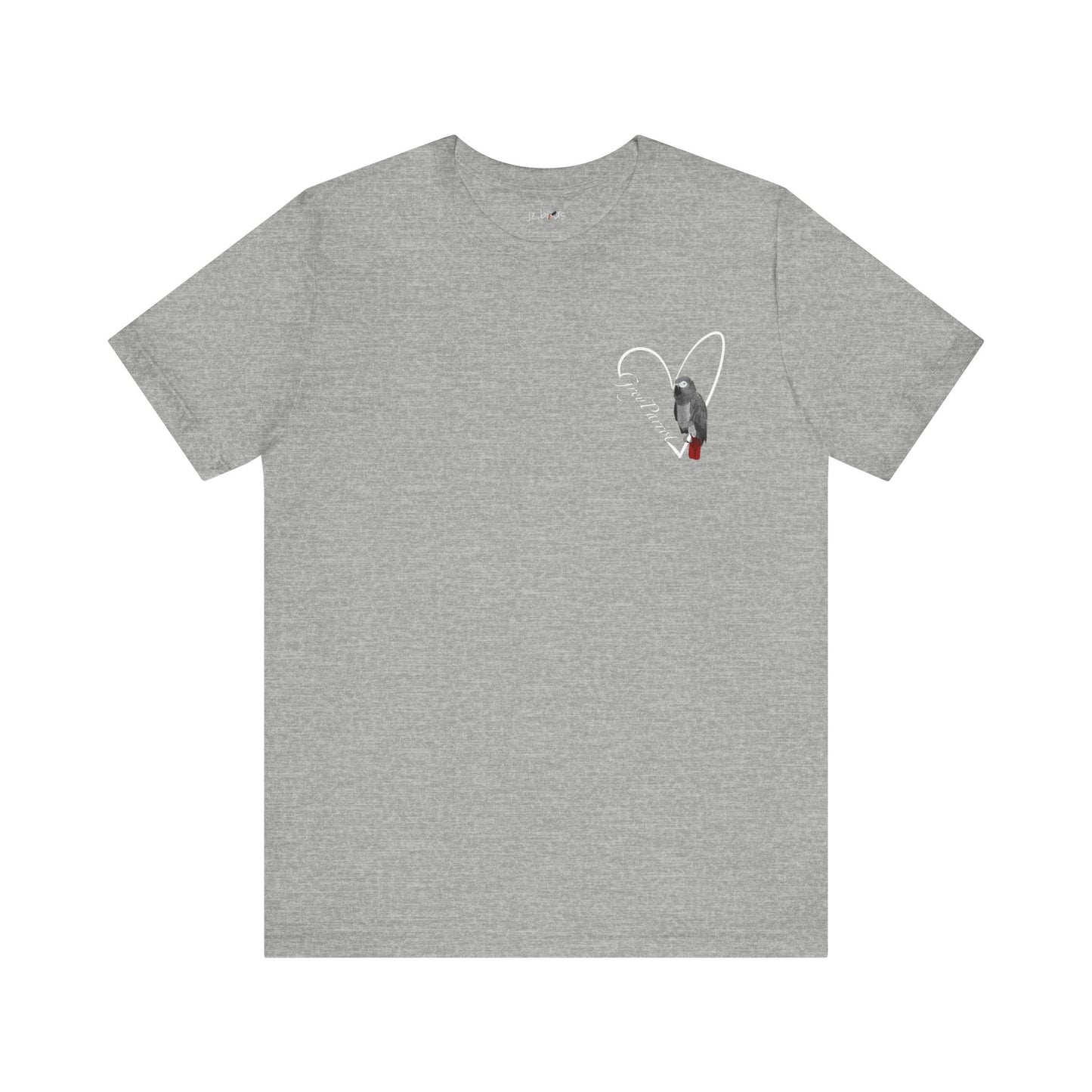 Grey Parrot Heart Birdwatcher Bird T-Shirt