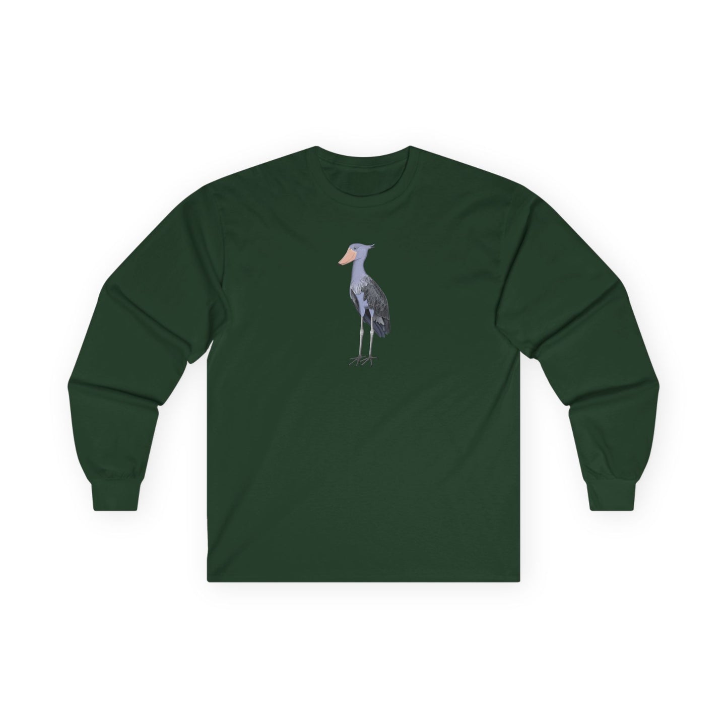 Shoebill Birding & Birdwatching Bird Cotton Long Sleeve T-Shirt