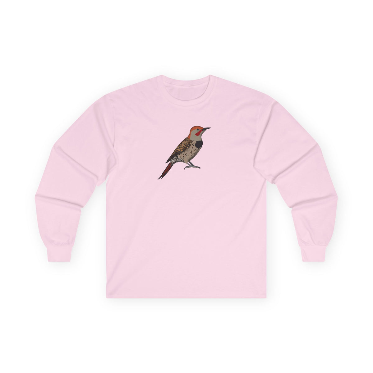 Northern Flicker Birding & Birdwatching Bird Cotton Long Sleeve T-Shirt – Graphic Tee, Long-sleeve