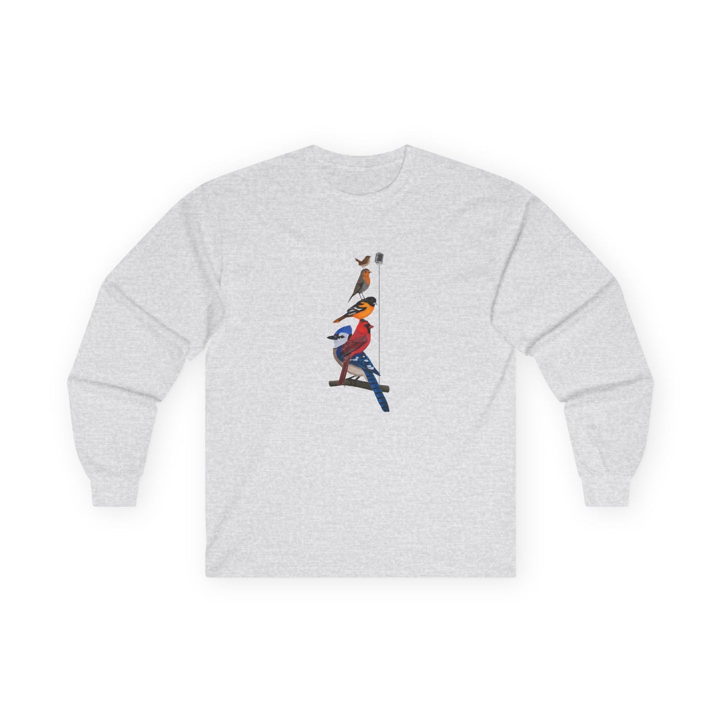 The Backyard Birds Blue Jay Cardinal Oriole Robin Wren Bird Cotton Long Sleeve T-Shirt