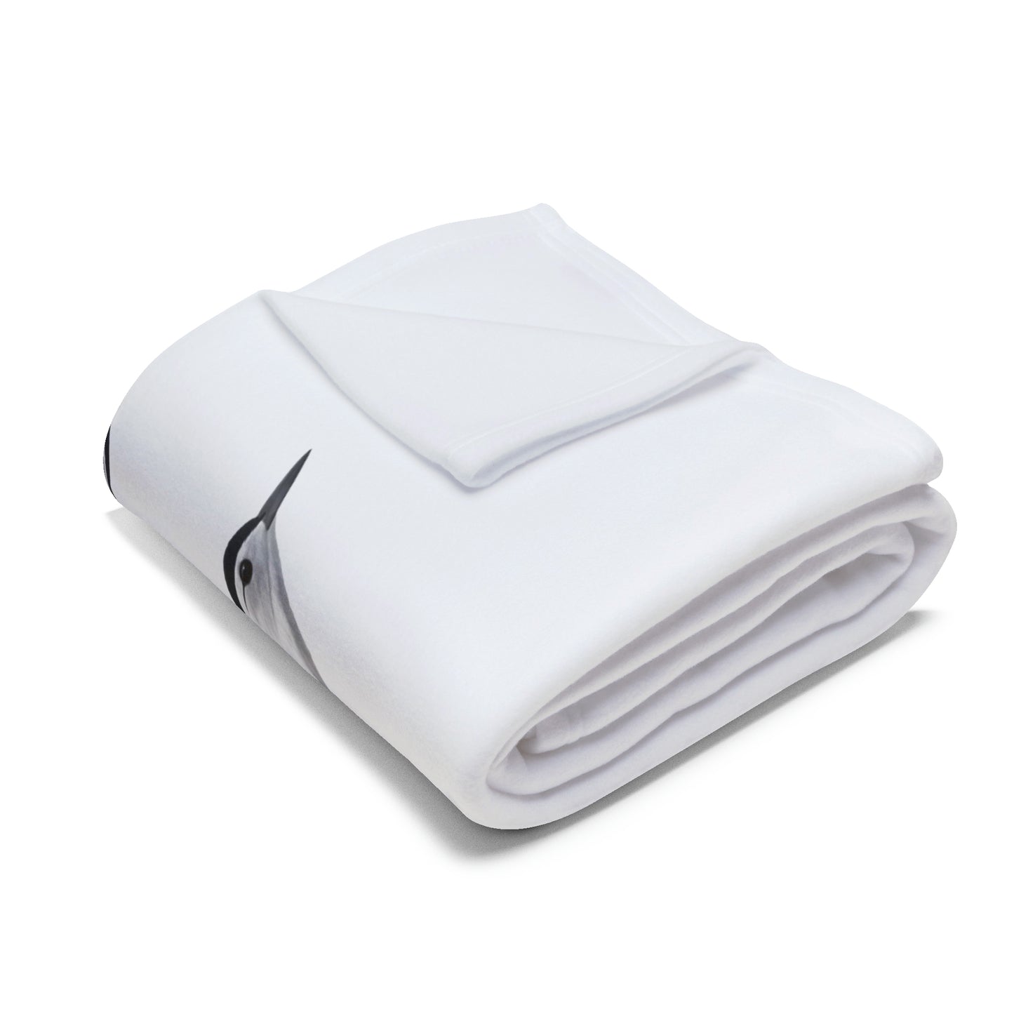 Nuthatch Bird Arctic Fleece Blanket White