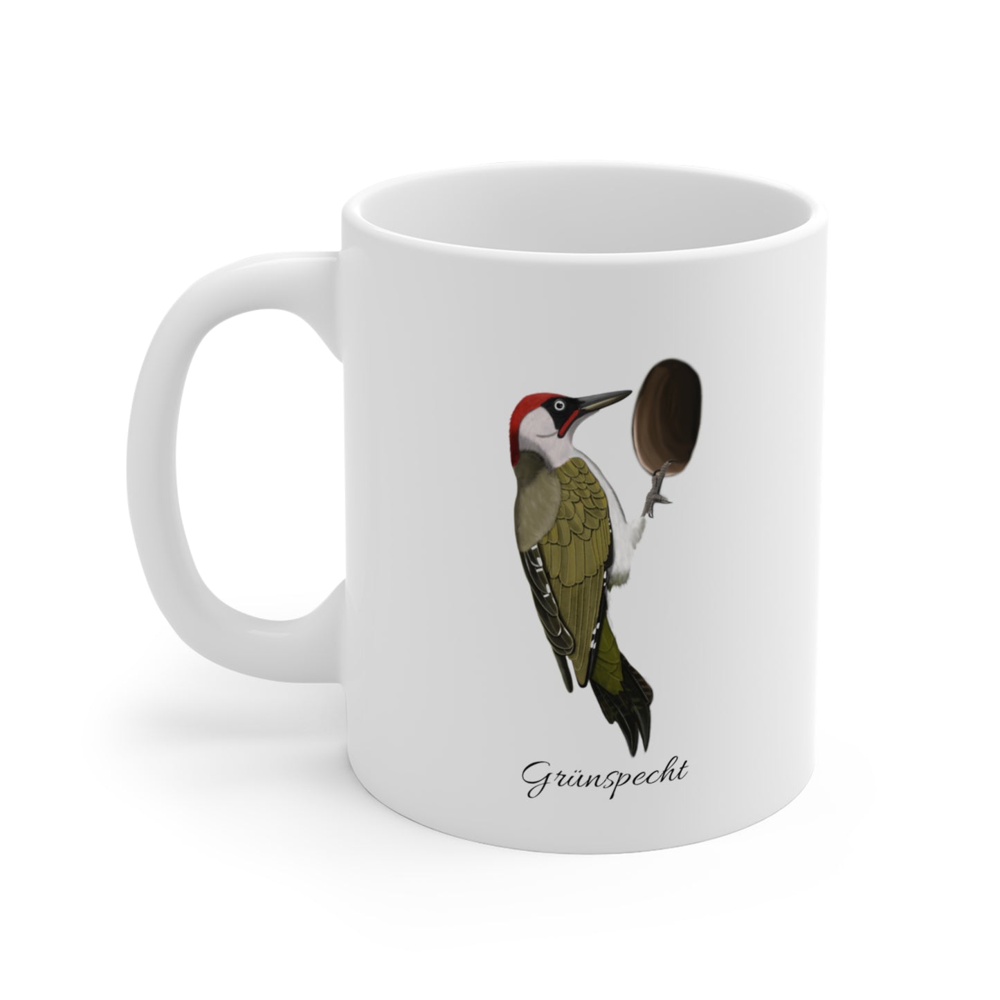 Grünspecht Vogel Tasse Weiß für Vogelbeobachter