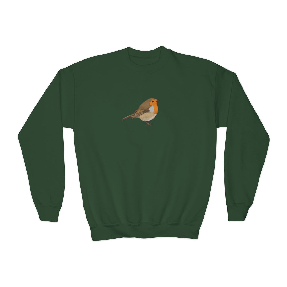 European Robin Bird Birdwatching Youth Crewneck Sweatshirt – Casual Kids Clothing, Sweatshirts