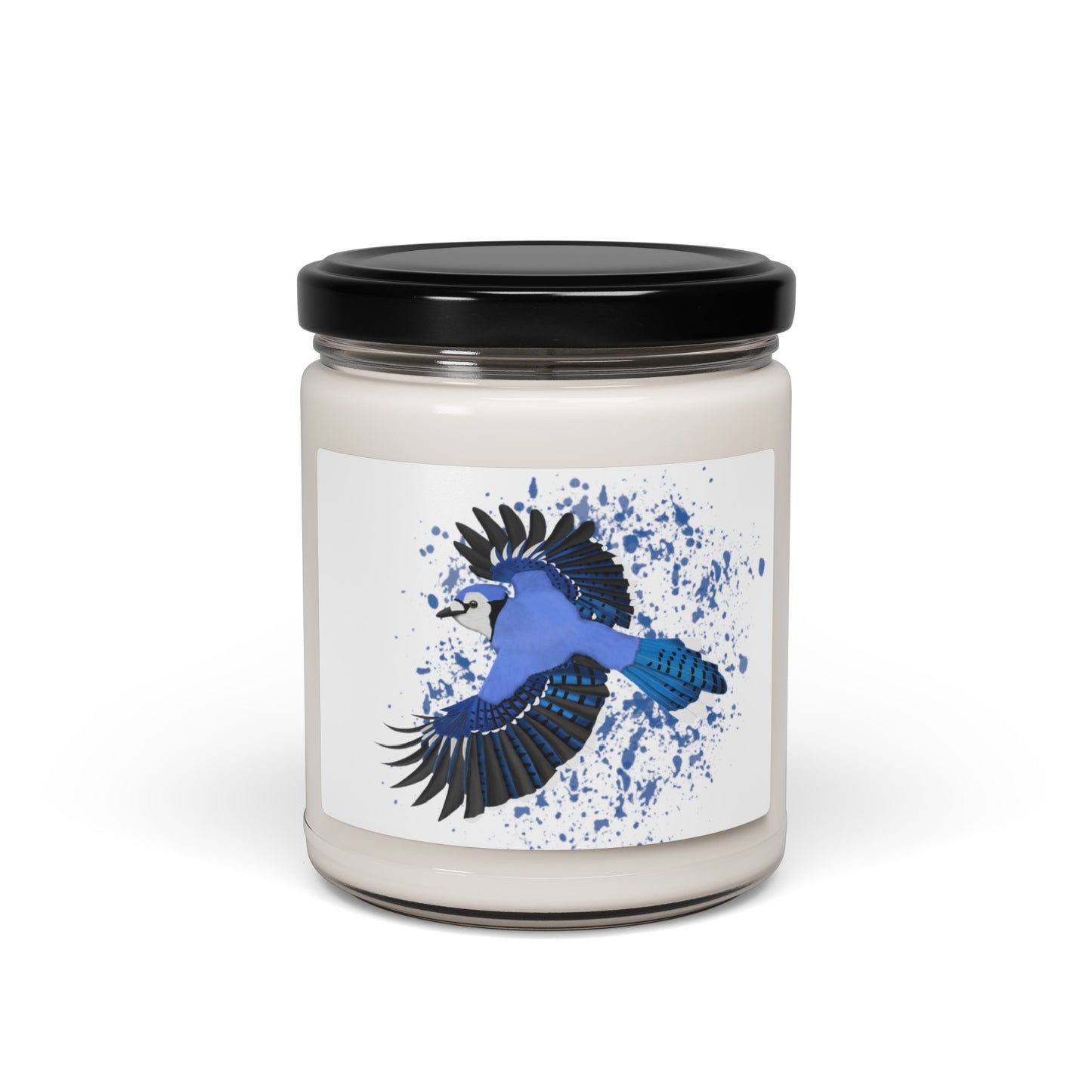 Blue Jay Bird Art Scented Soy Candle, 9oz