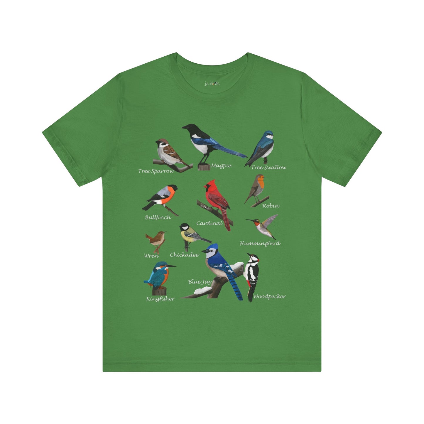 Garden Birds Blue Jay Cardinal Robin Chickadee Birding & Birdwatching Bird T-Shirt