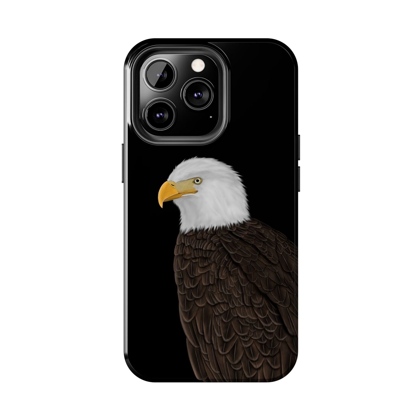 Bald Eagle Bird Art Tough Phone Case Black