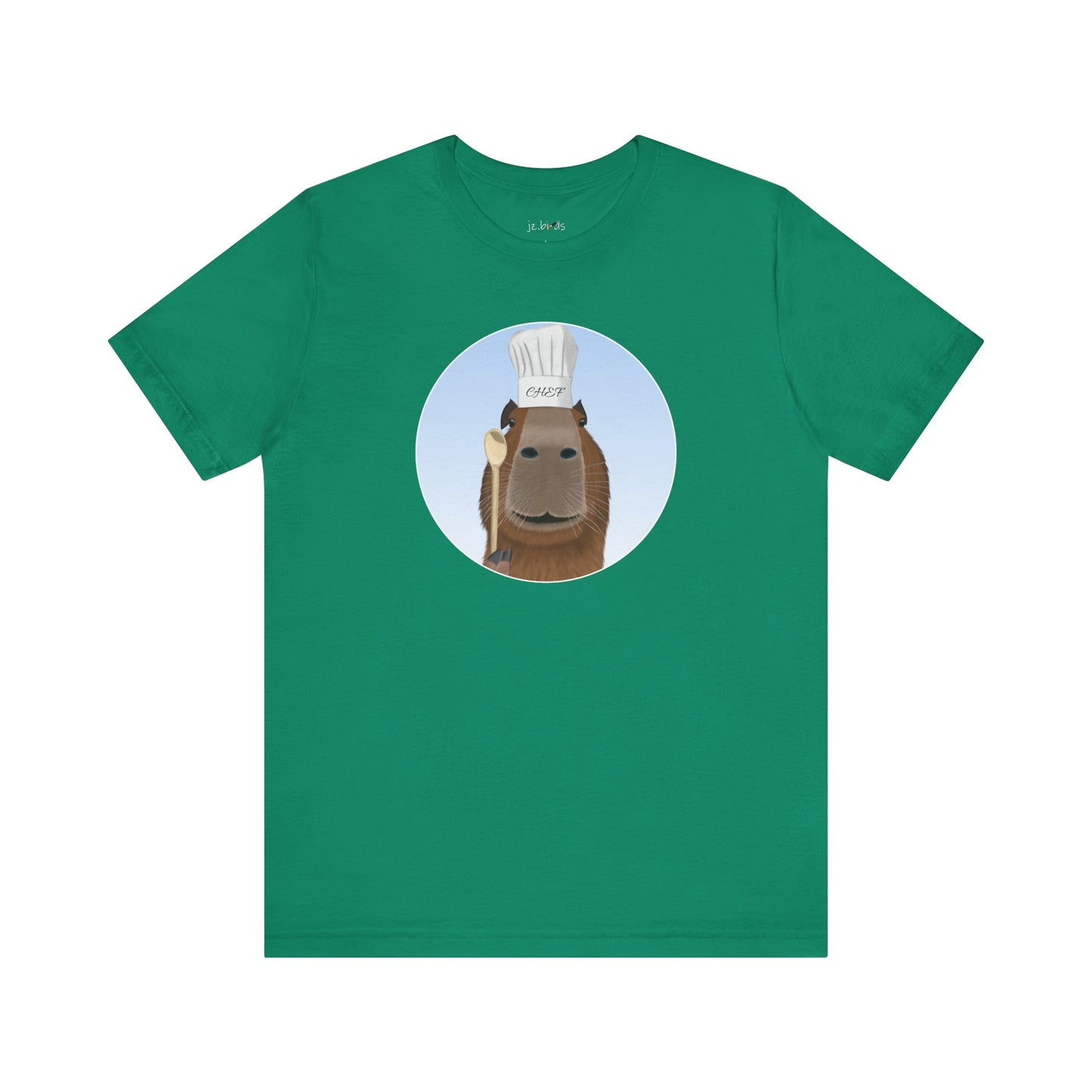 Capybara with Chef Hat and Wooden Spoon Funny Kitchen T-Shirt