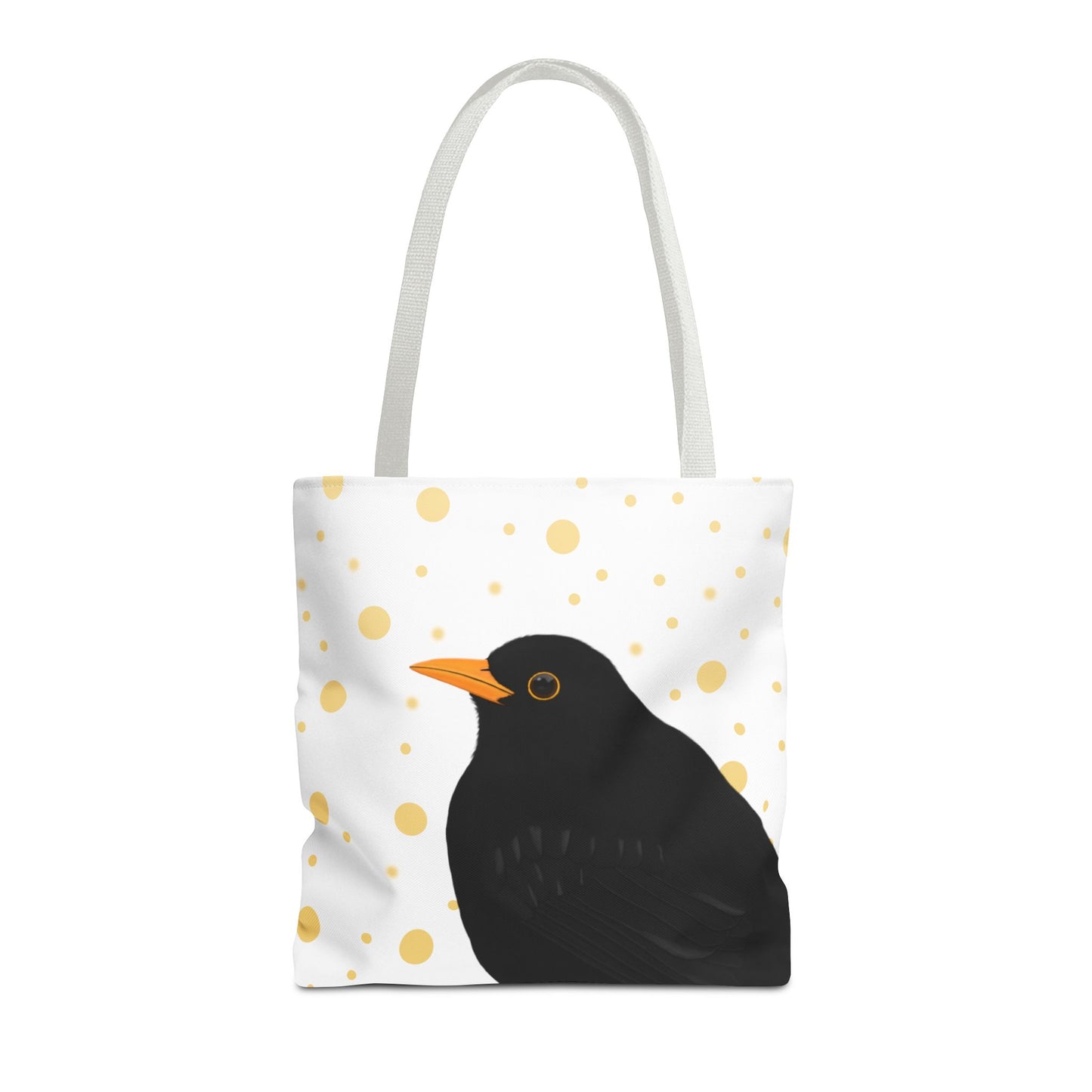 Amsel mit Goldenen Punkten Vogel Tragetasche 40x40cm
