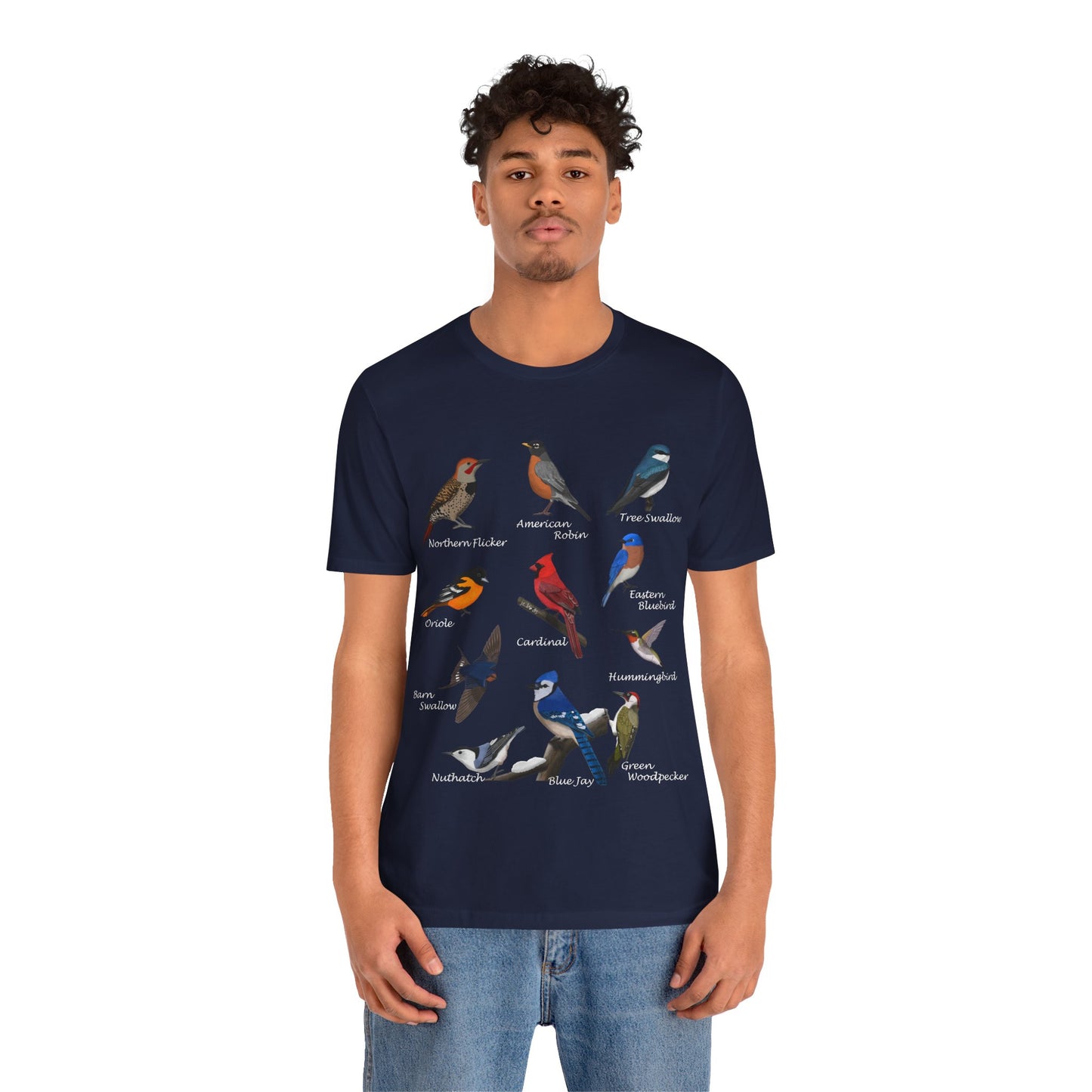 Blue Jay Cardinal Oriole Bluebird Hummingbird Bluebird Birding & Birdwatching T-Shirt