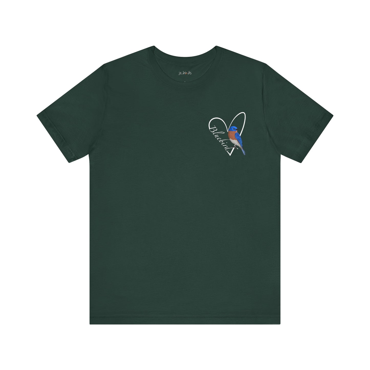 Eastern Bluebird Heart Birdwatcher Bird T-Shirt – Cotton,