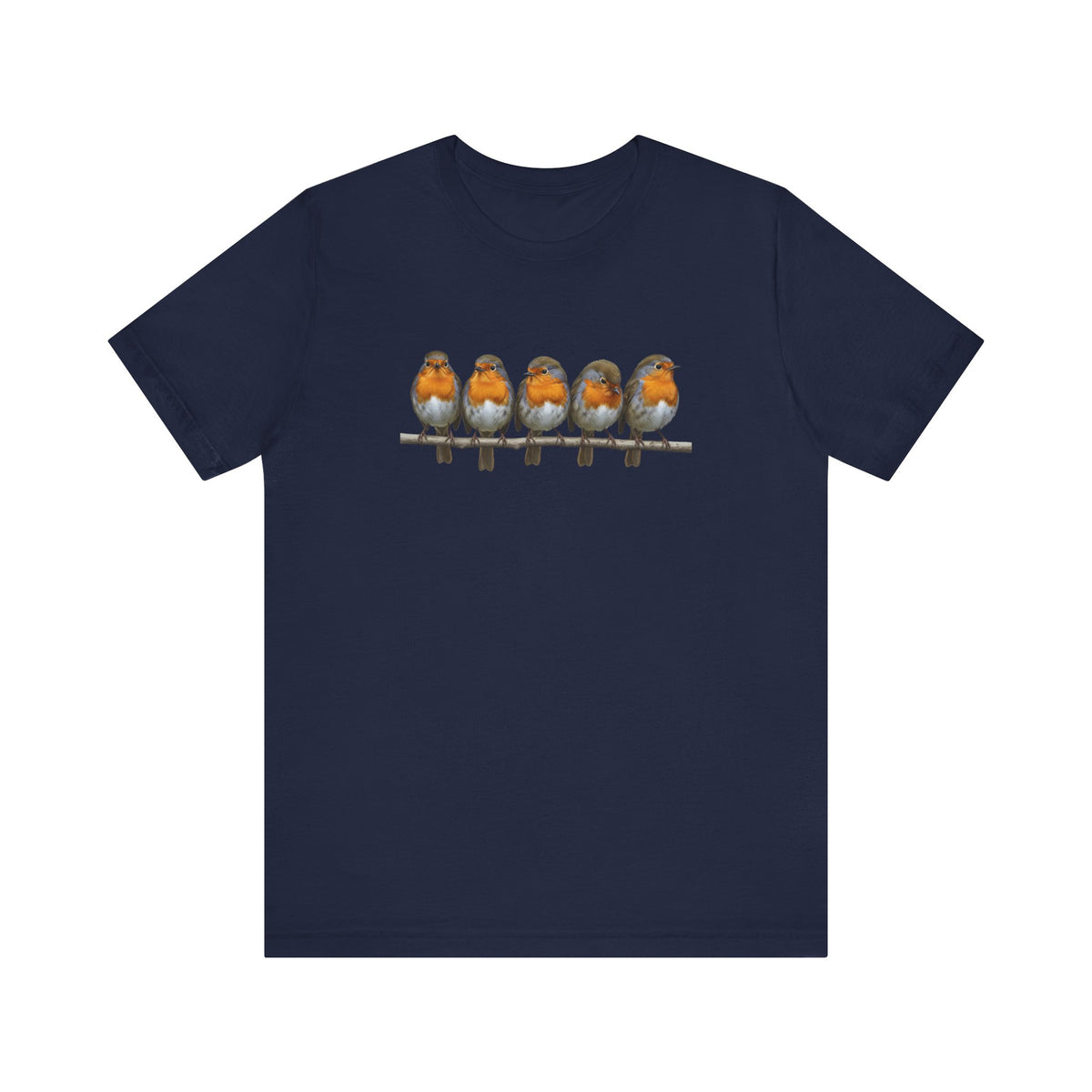 Rotkehlchen Vogel T-Shirt mit bird graphic tee Hintergrund