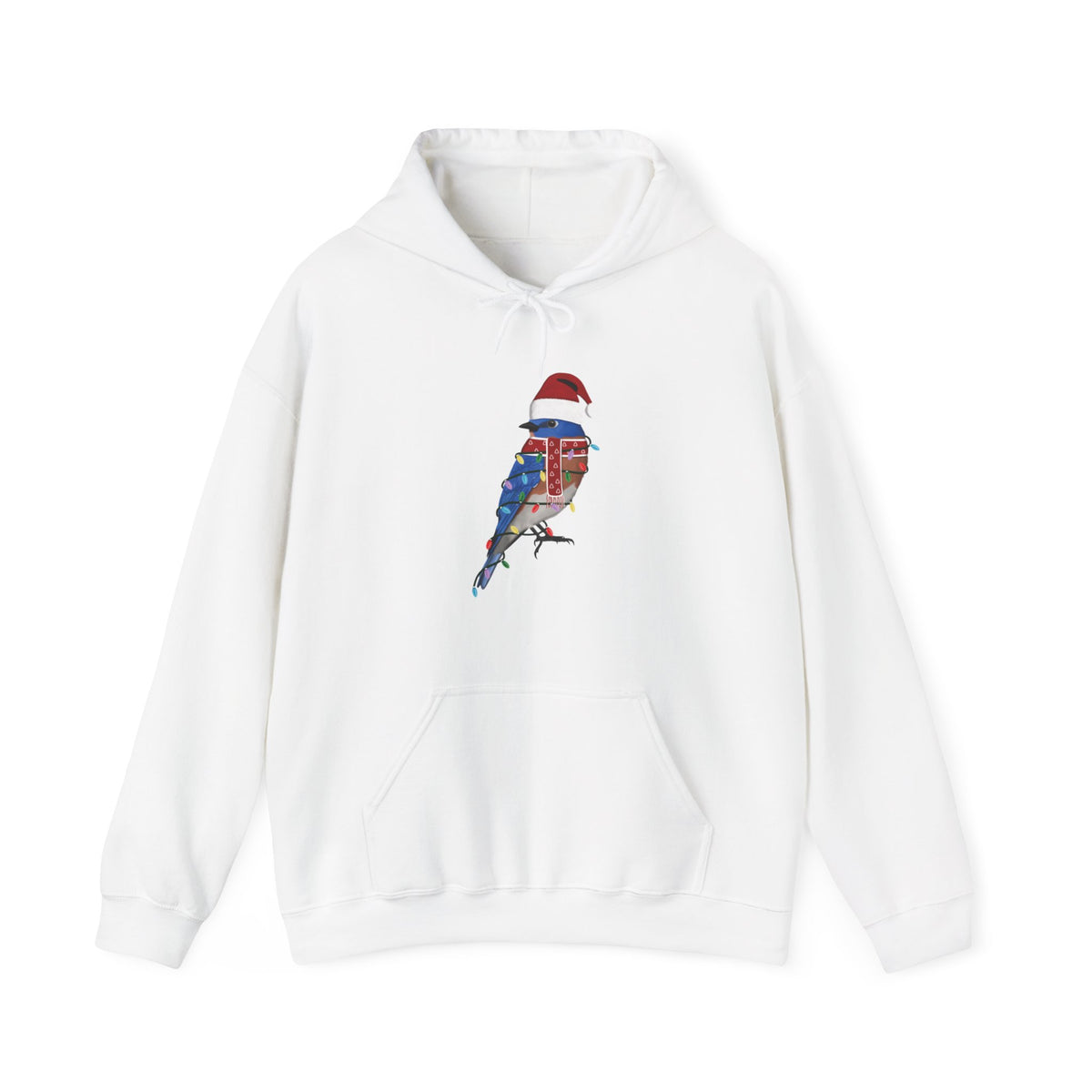 Bluebird with Fairy Lights Christmas Bird Hoodie –