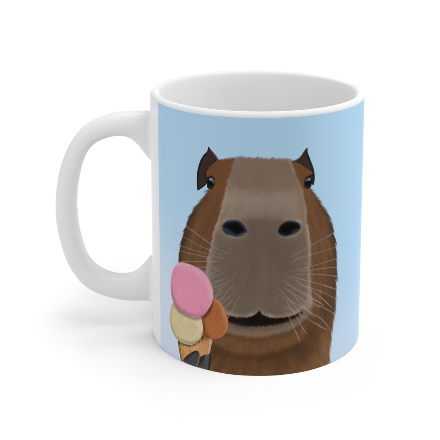 Capybara mit Eis Lustige Tasse