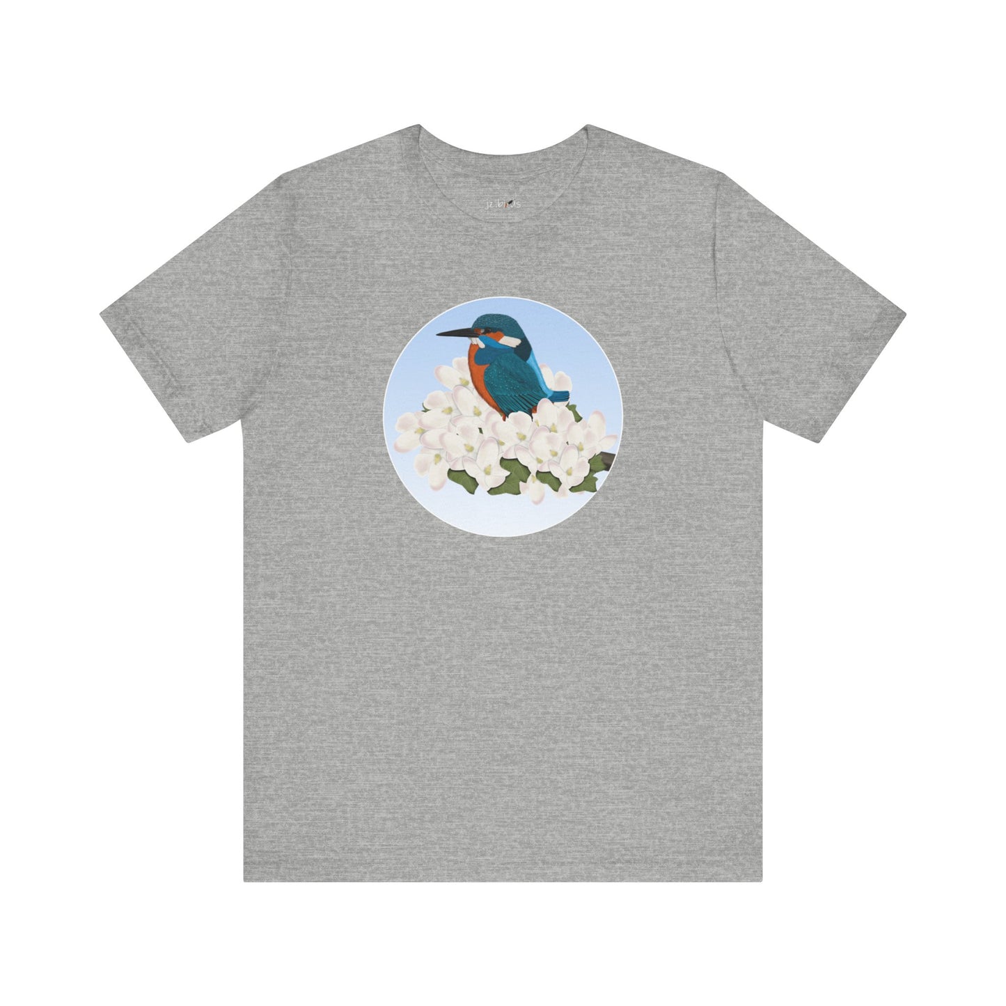 Kingfisher and Spring Apple Blossoms Bird T-Shirt