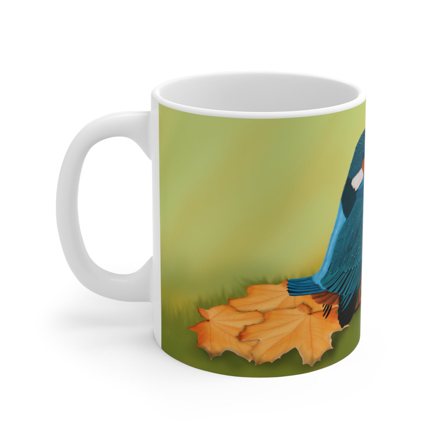 Kingfisher Bird Fall Edition Ceramic Mug 11oz - jz.birds
