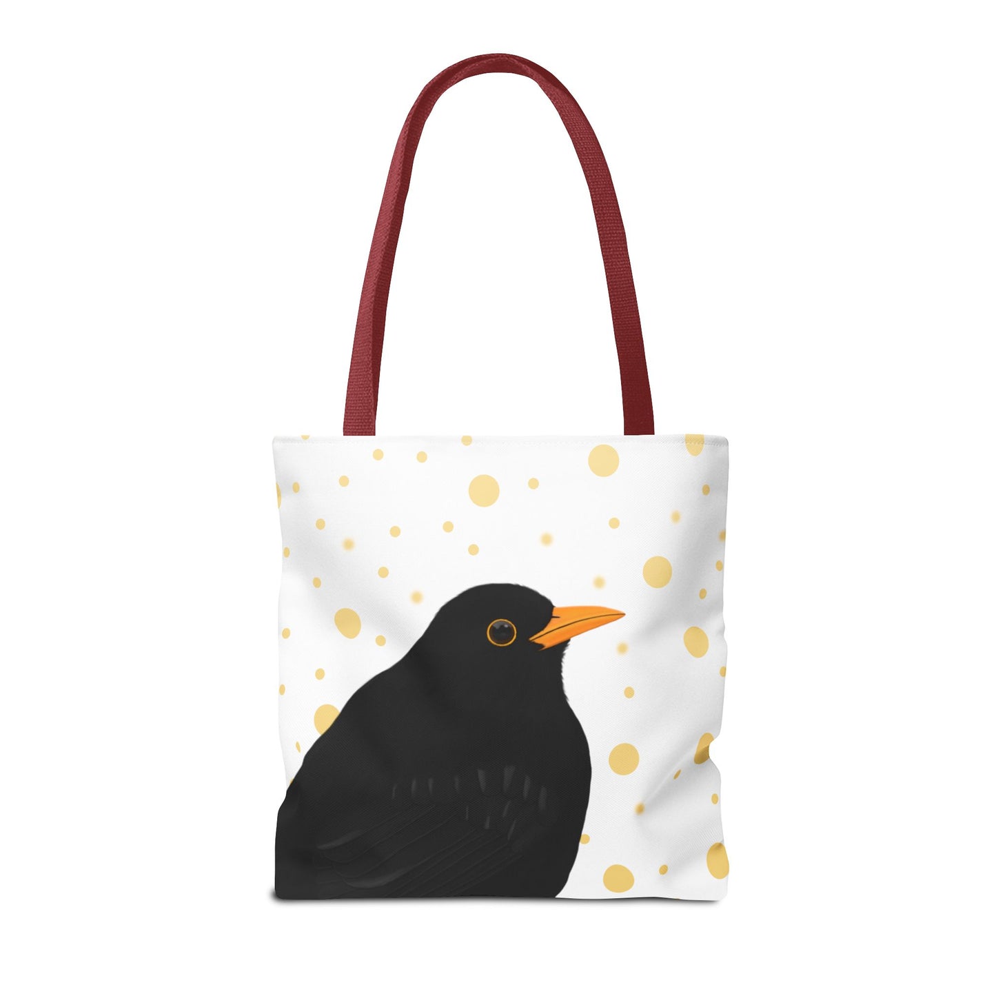 Amsel mit Goldenen Punkten Vogel Tragetasche 40x40cm