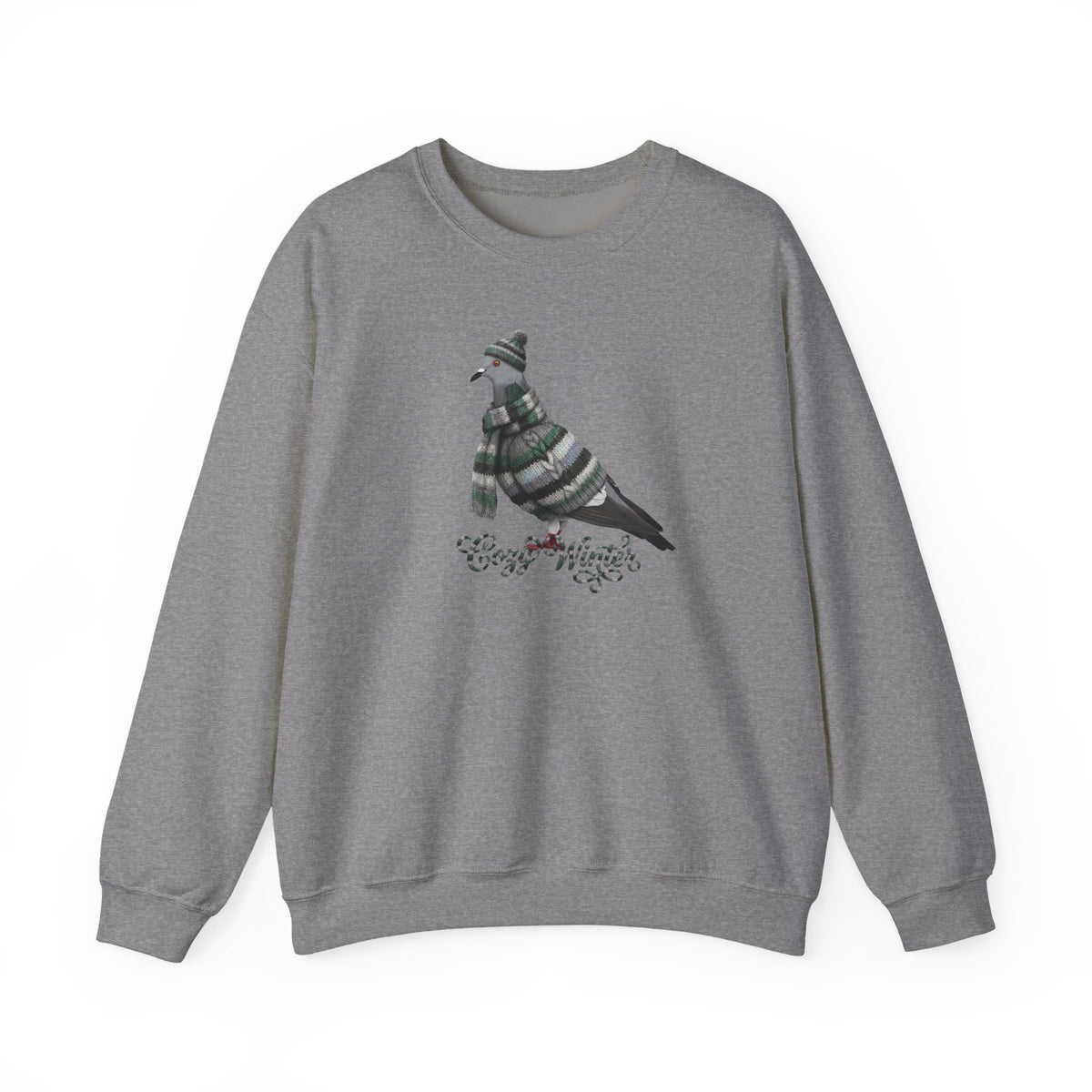 Pigeon Cozy Winter Sweatshirt | Bird Watcher Crewneck Unisex Songbirds Wearing Knit Gift for Lovers – Animal Lover