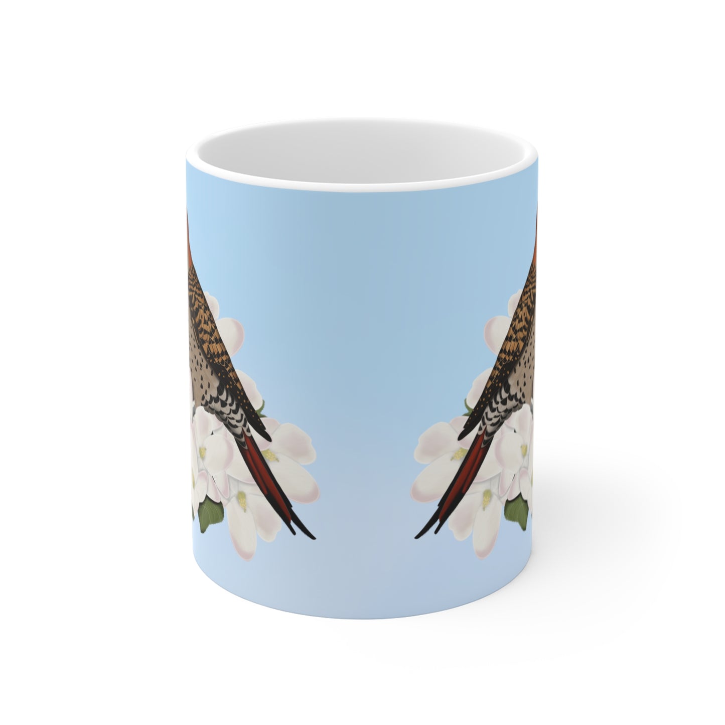 Northern Flicker Apple Spring Blossoms Bird Ceramic Mug 11oz