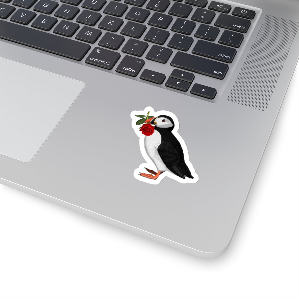 Puffin Valentine's Day Bird Kiss-Cut Sticker - jz.birds