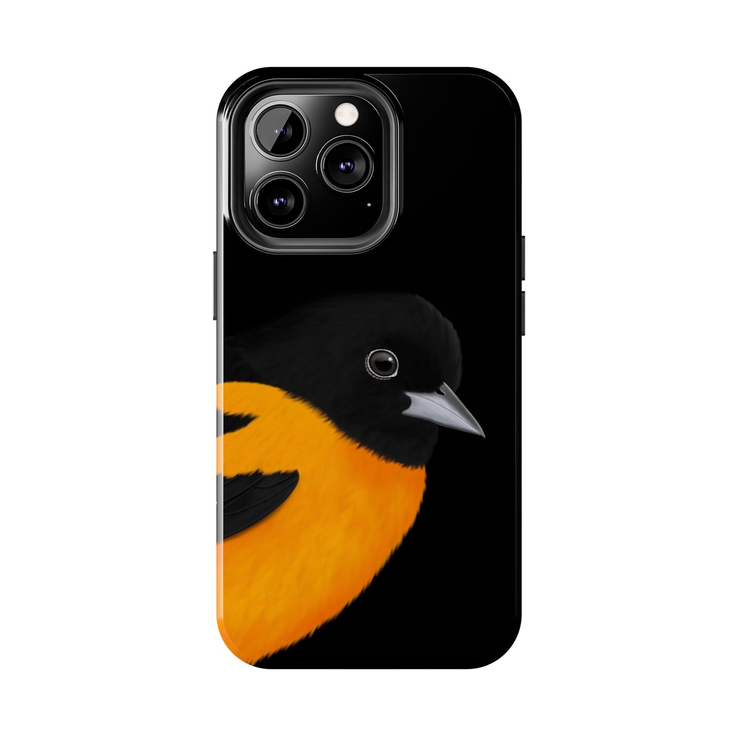 Baltimore Oriole Bird Art Tough Phone Case Black