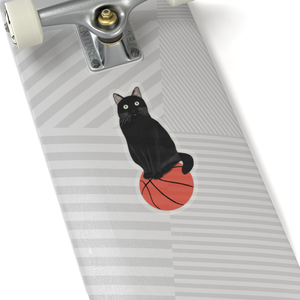 Black Cat with Basketball Cat Lover Sticker