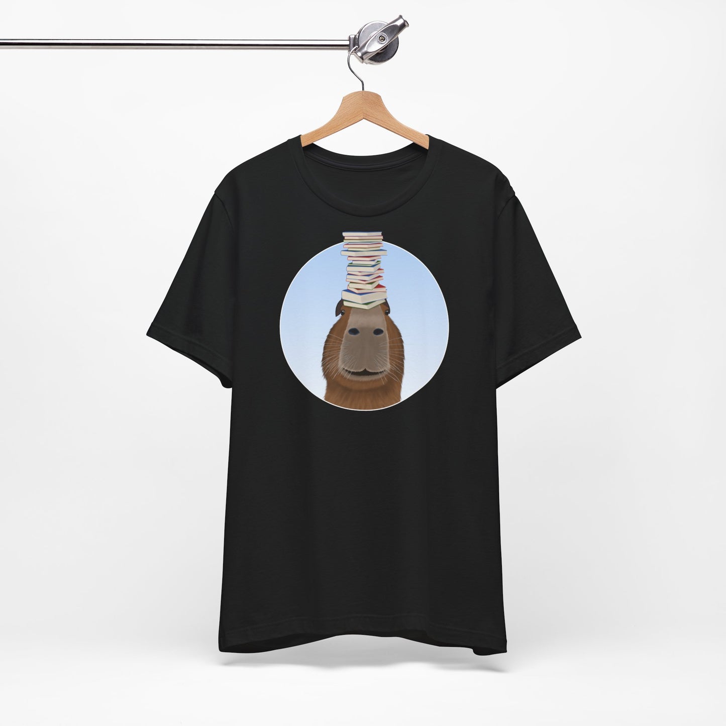 Capybara mit Büchern Lustiges T-Shirt für Capybara-Freunde