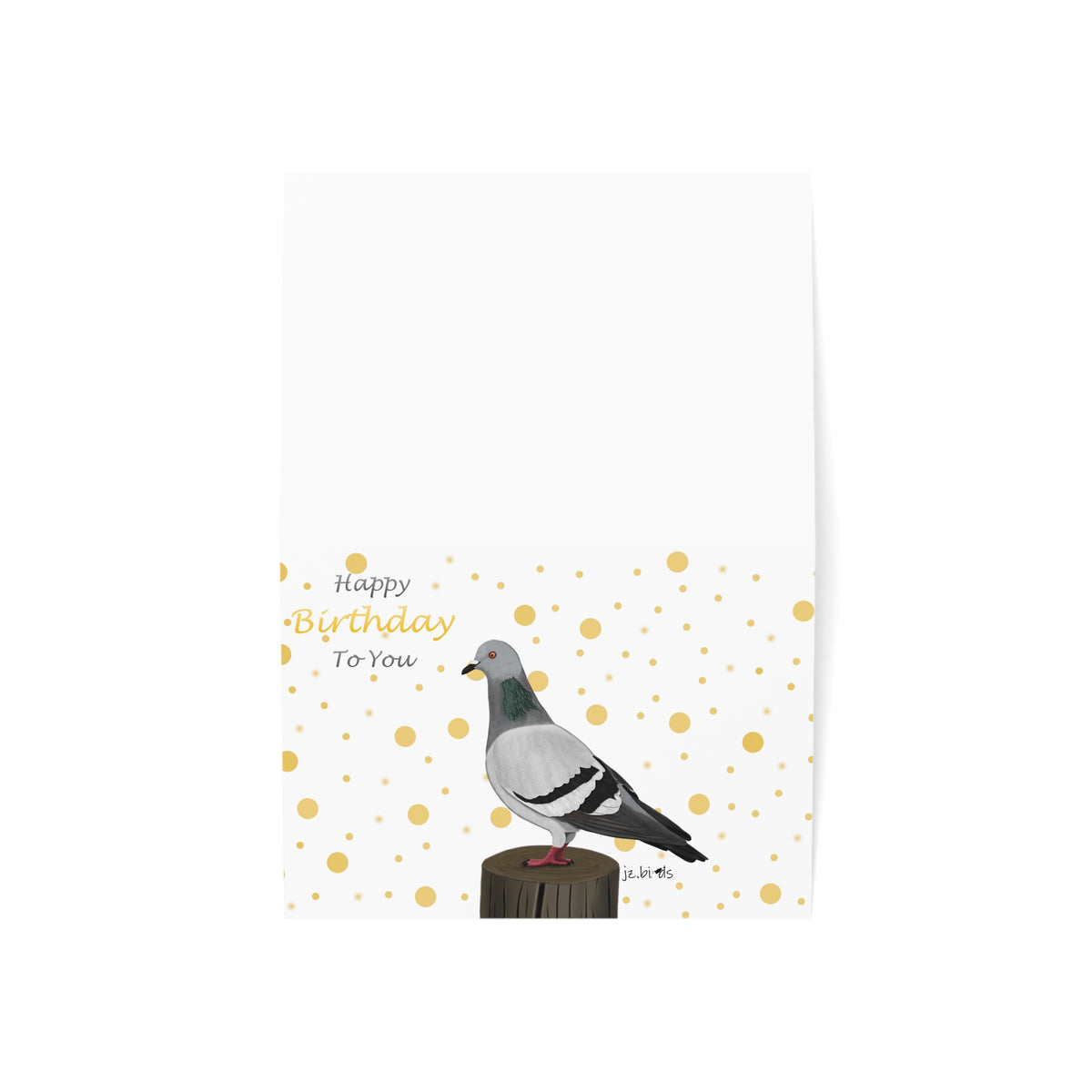 Pigeon Birthday Card – Premium Matte Bird Greeting – Cards