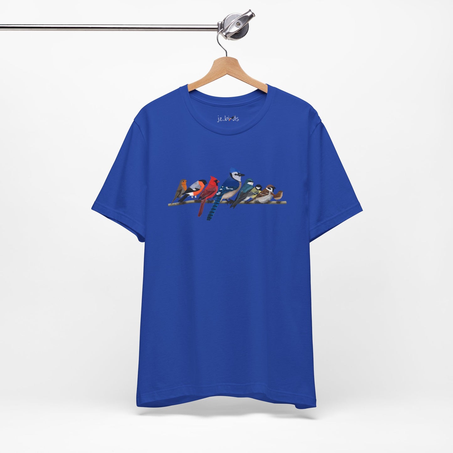 Blue Jay Cardinal Robin Garden Birds on a Branch Birding & Birdwatching Bird T-Shirt