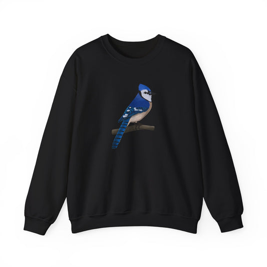 Blue Jay Bird Watcher Biologist Crewneck Sweatshirt