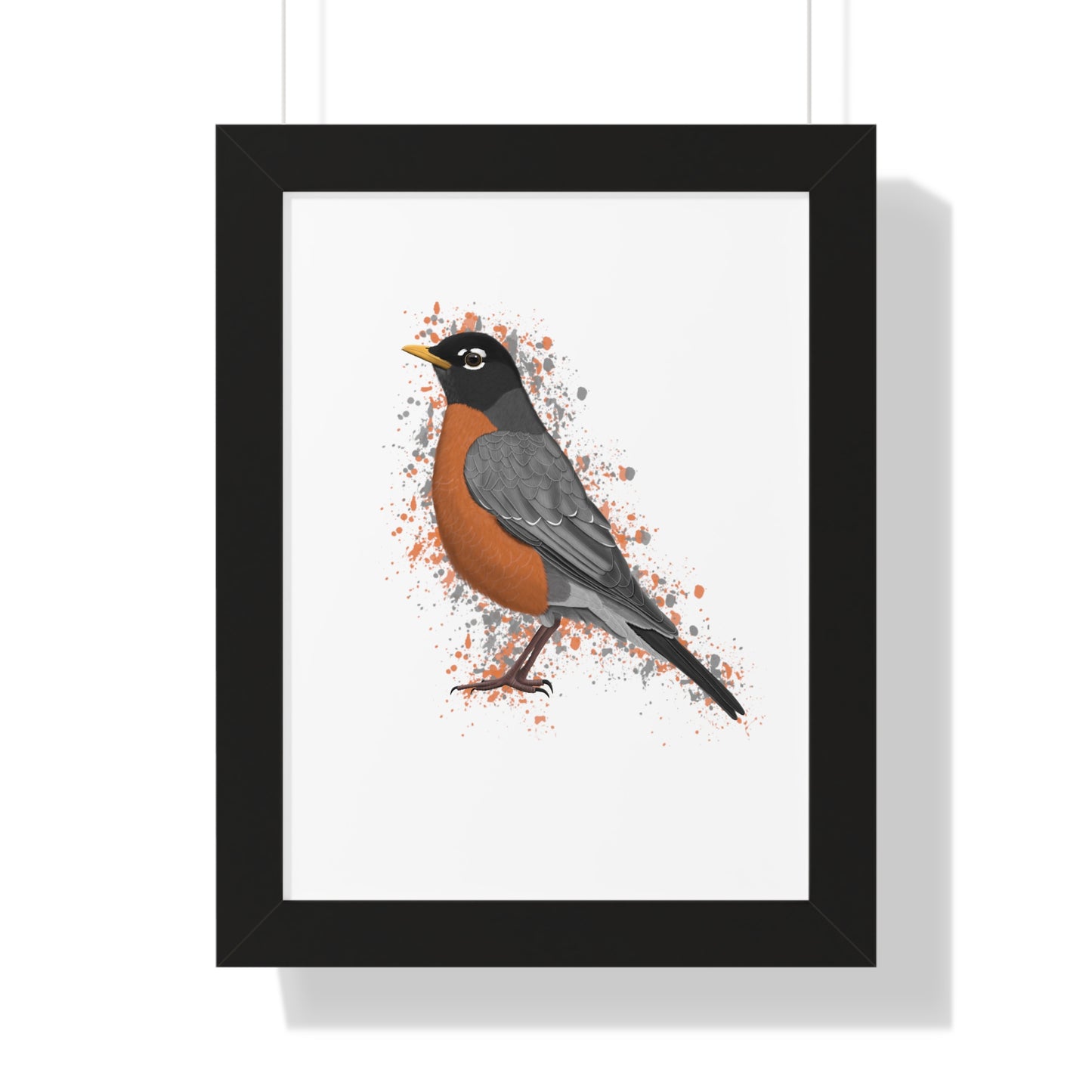 Robin Framed Poster in Black
