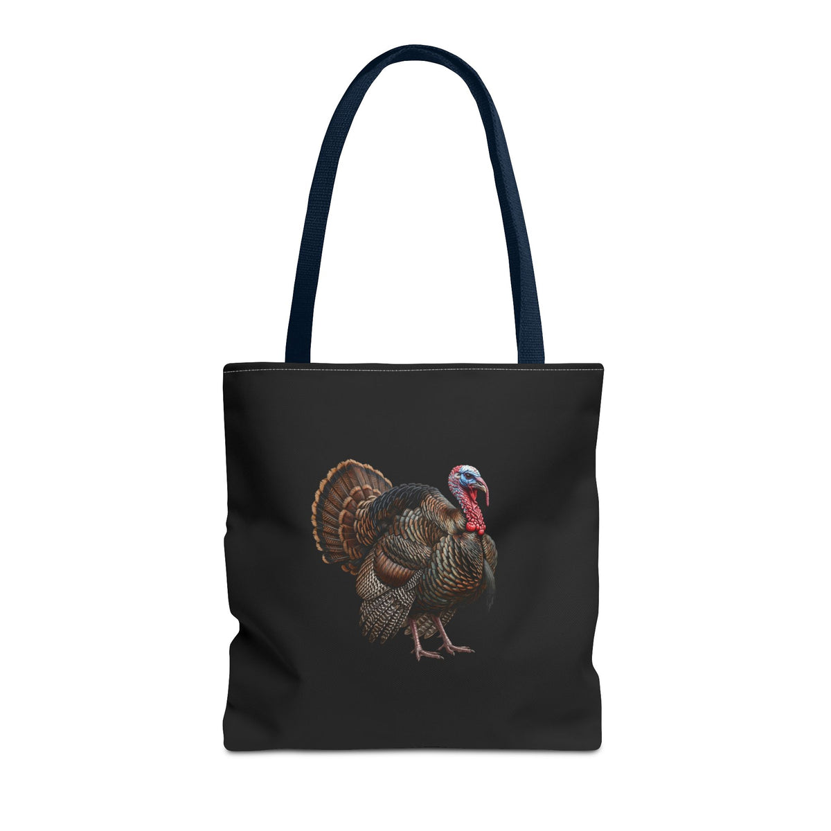 Thanksgiving Turkey Tote Bag | Wild Turkey on Black | Autumn Farmers Market Bag