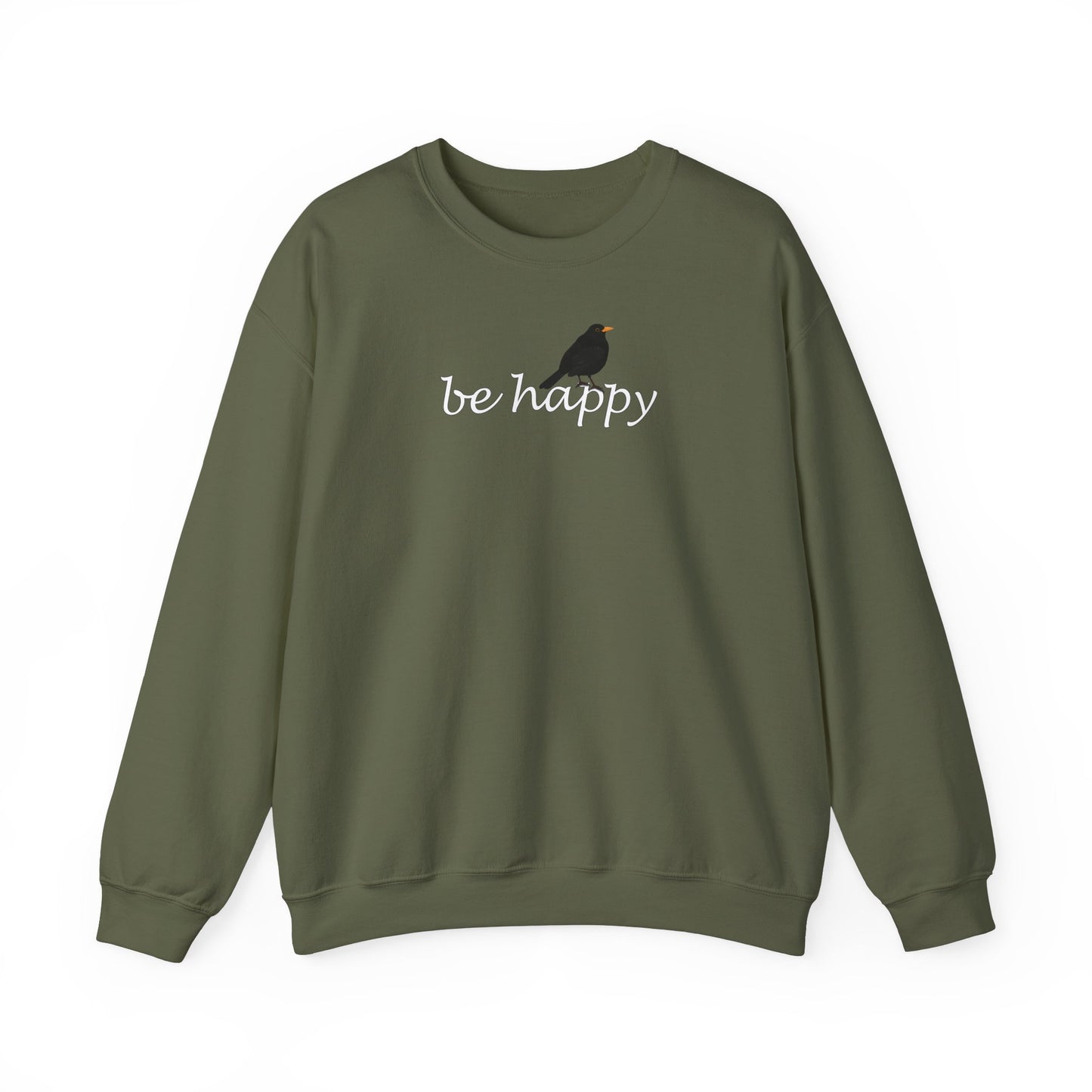 Amsel Be Happy Vogel Sweatshirt für Vogelbeobachter