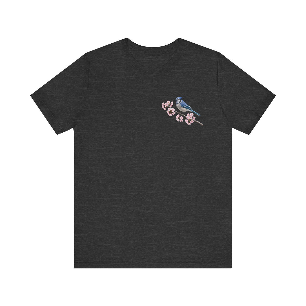 Blauhäher T-Shirt mit Vogel in Black