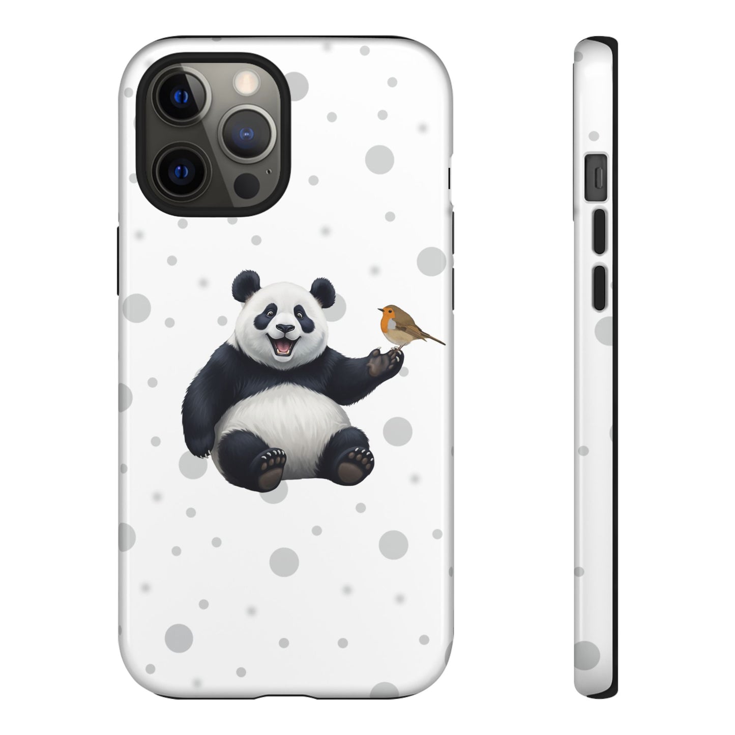 Rotkehlchen mit Panda iPhone & Google Pixel Tiermotiv Handyhülle - Tierisch guter Schutz