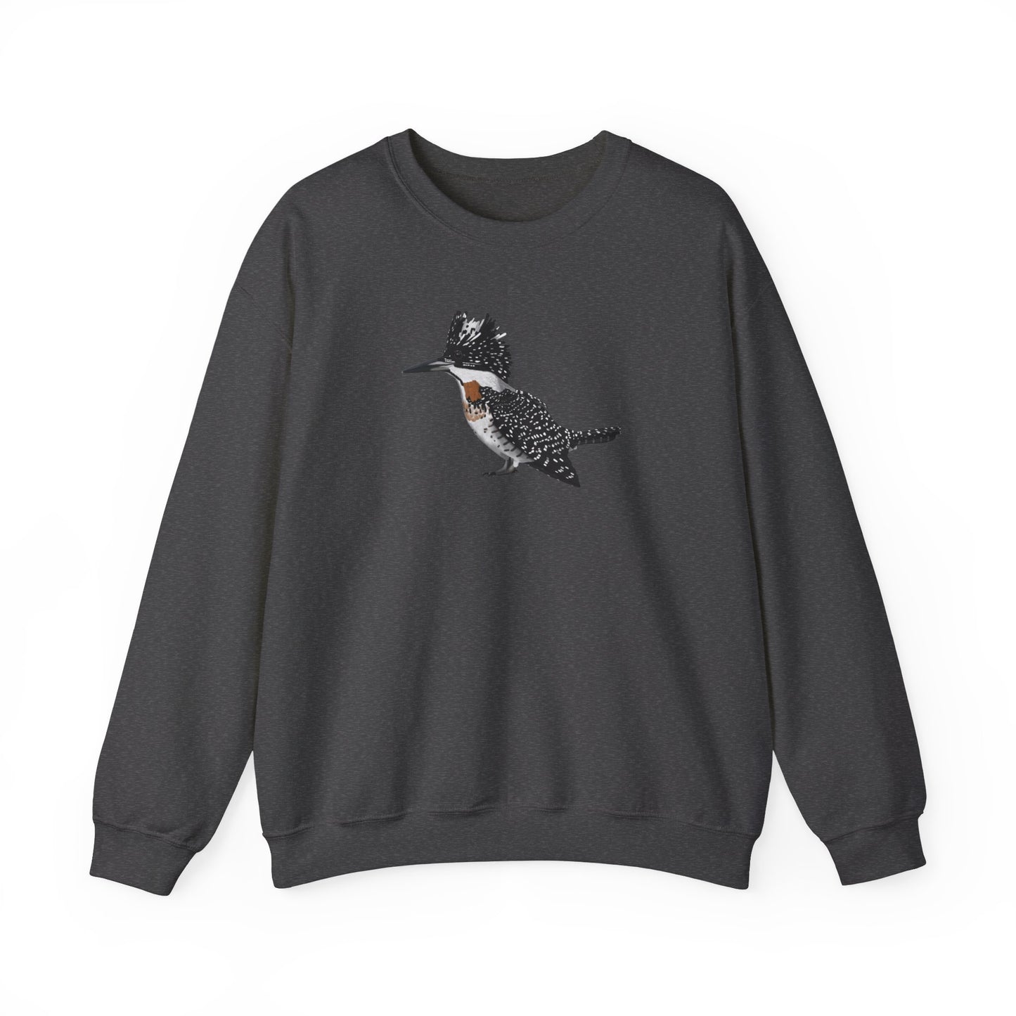 Crested Kingfisher Bird Watcher Biologist Crewneck Sweatshirt